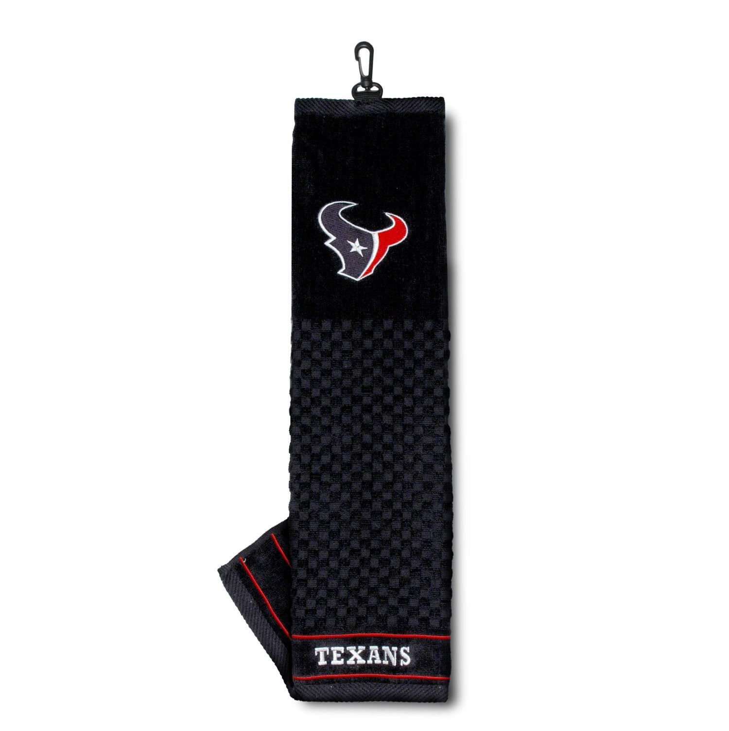 Team Golf Nfl Houston Texans Embroidered Golf Towel Embroidered Golf Towel, Checkered Scrubber Design, Embroidered Logo