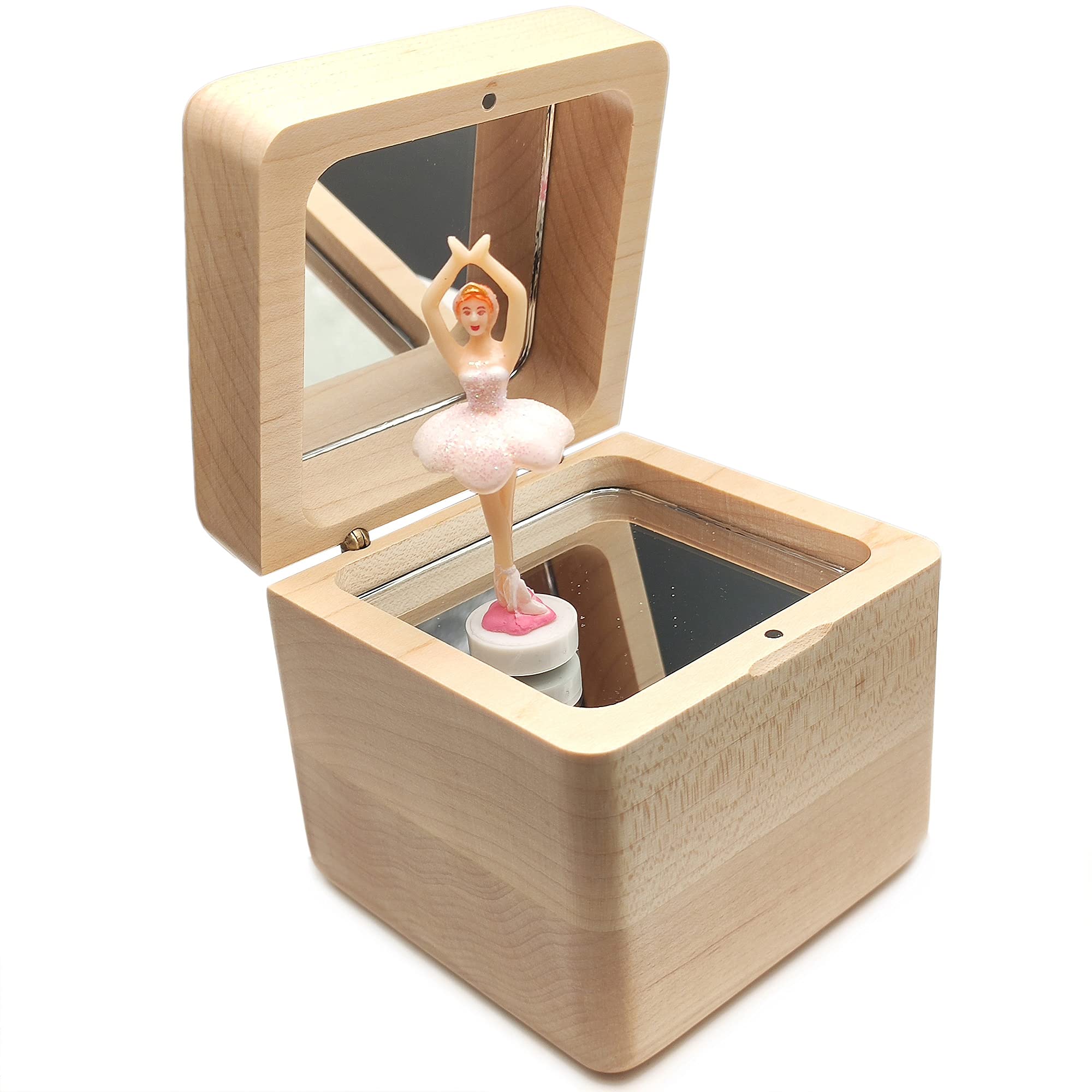falado 18 Note Wind Up Solid Wood Ballerina Girl Music Box, for Christmas/Birthday/Valentines Day/Mothers Day, Tune of Swan La