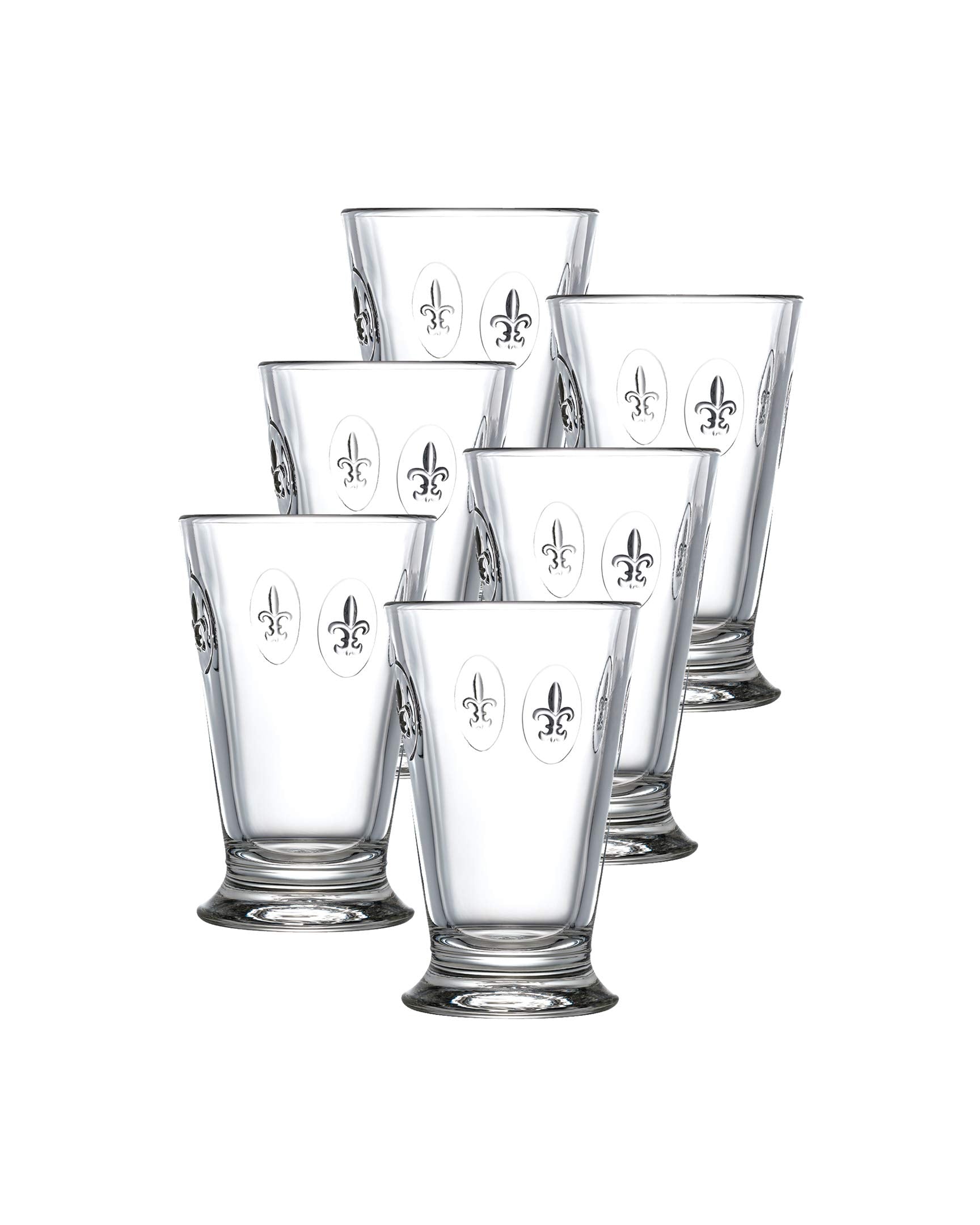 La Rochere Fleur De Lys (10 oz) Double Old Fashioned Glass Set of 6 - Drinking Glasses For Any Occasion - Glassware Sets For Eve