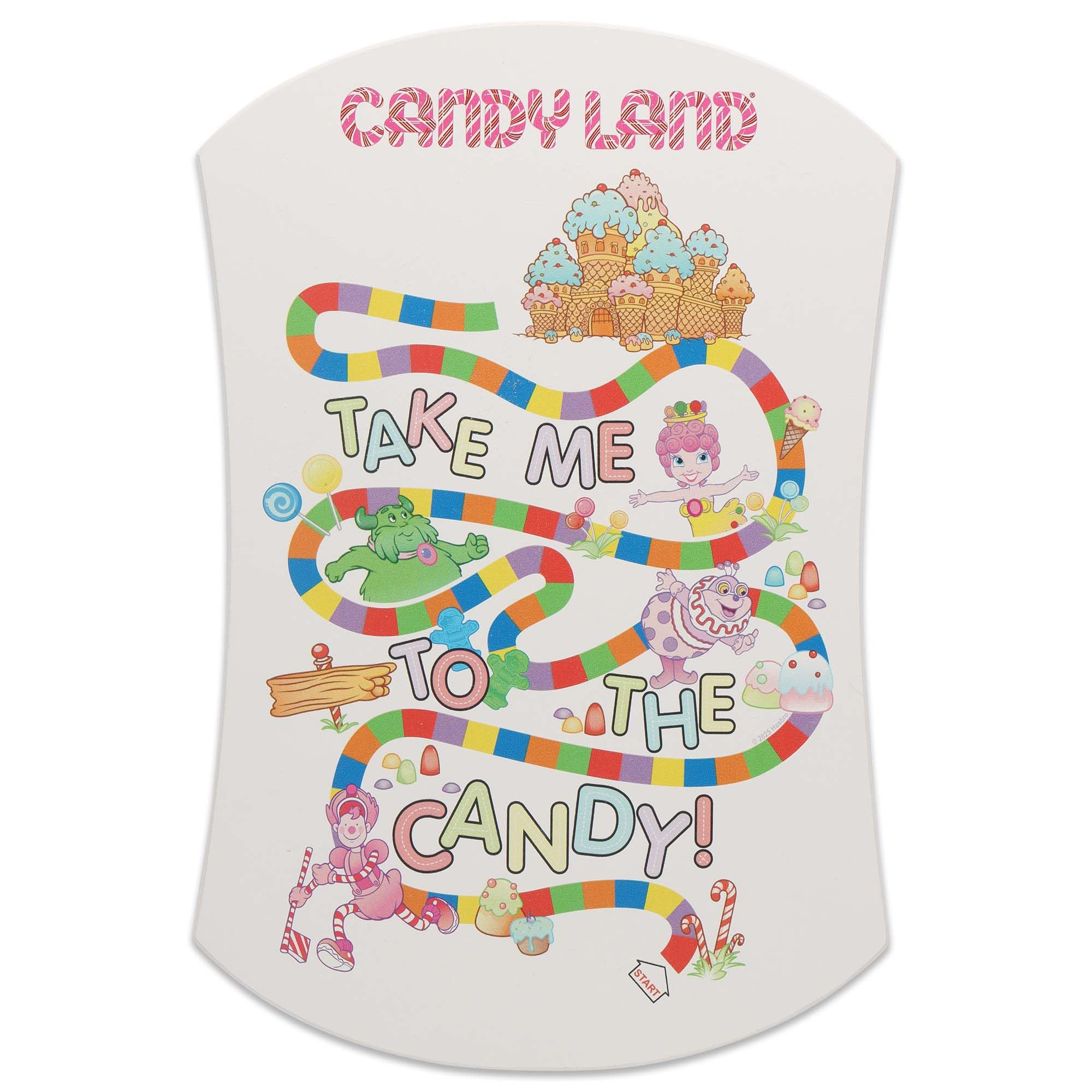Hasbro Candy Land Take Me to the Candy Wood Wall Decor - Cute Candy Land Sign for Playroom or Kitchen