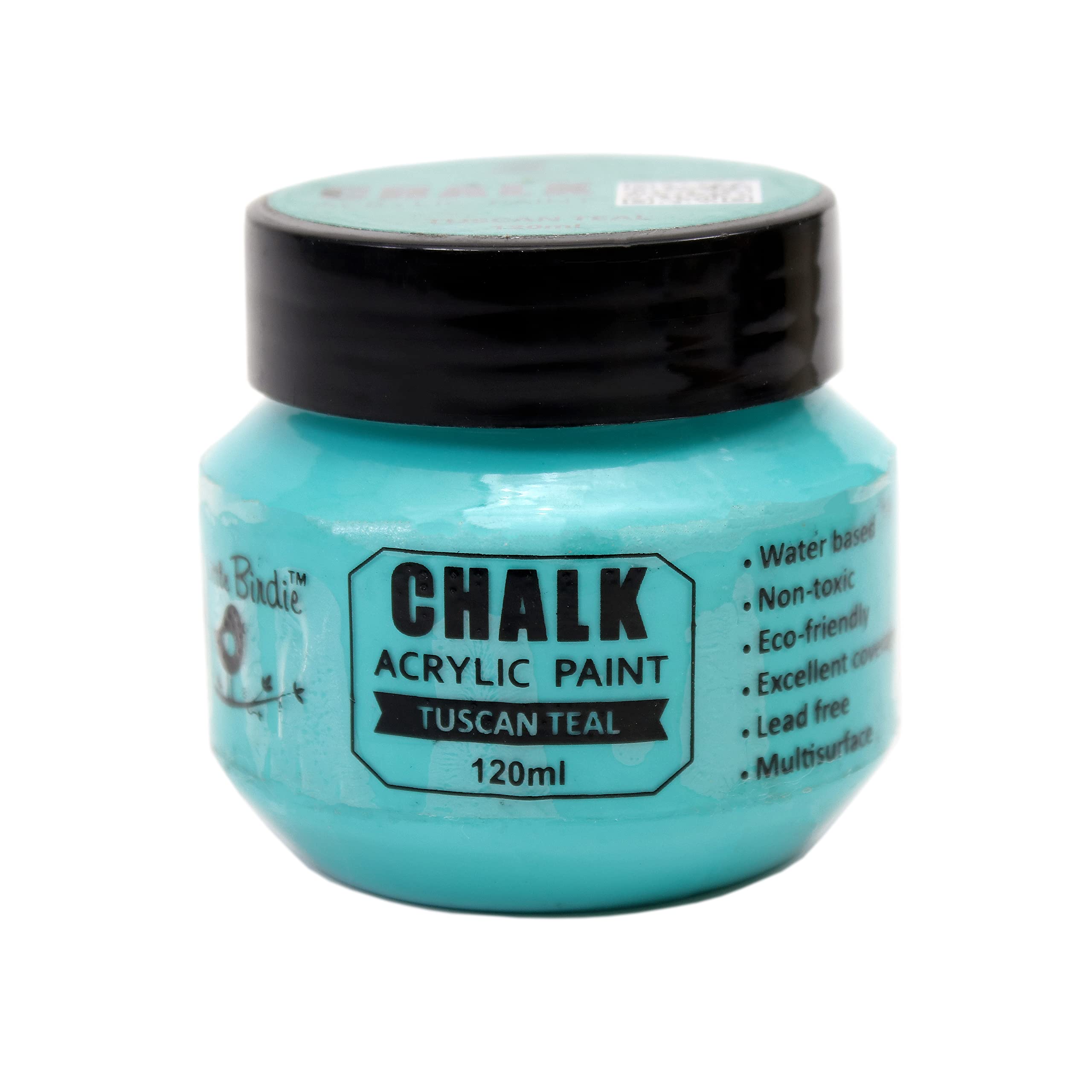 Little Birdie Itsy Bitsy Chalk Acrylic Paint For Home Decor, 120Ml - Tuscan Teal