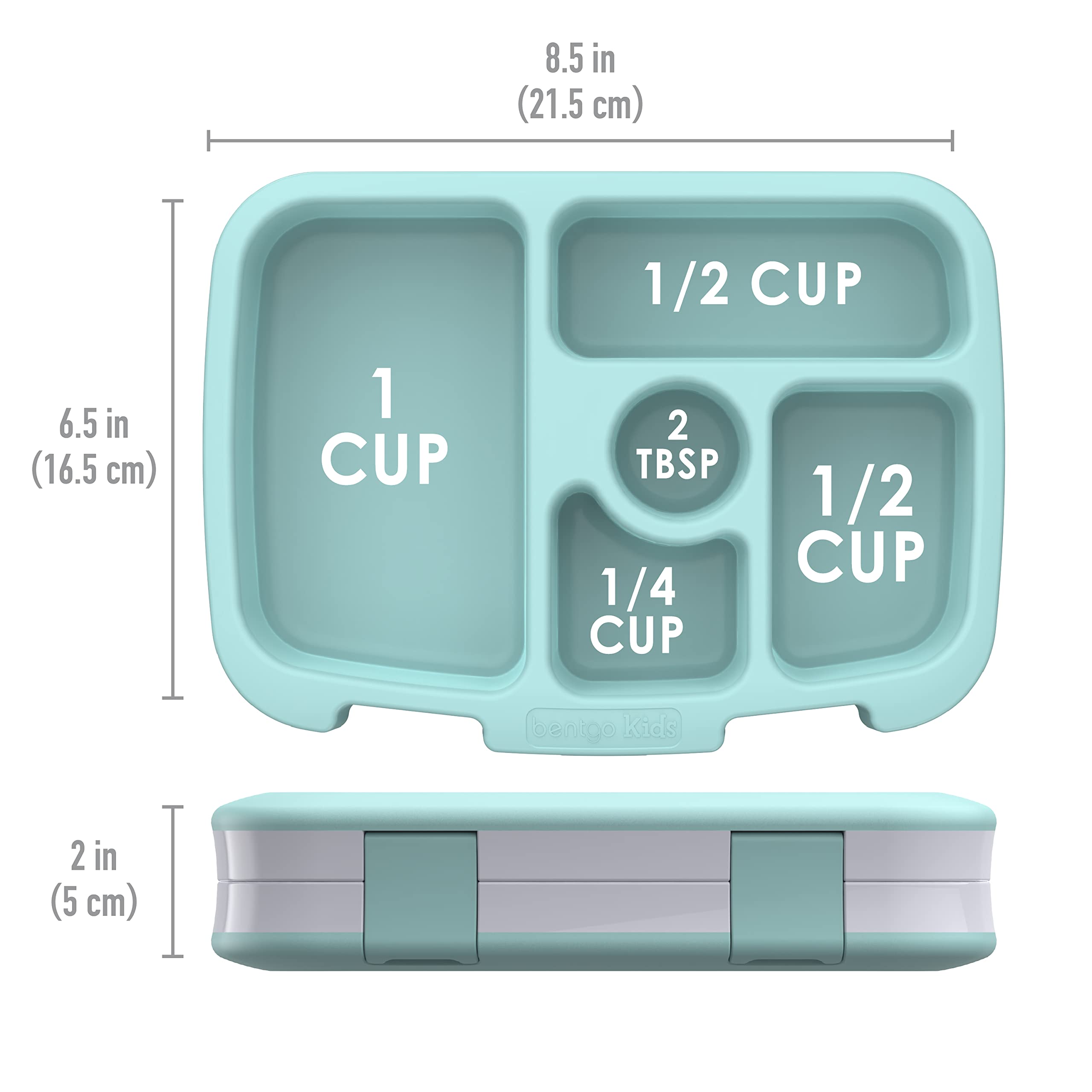 Bentgo Kids Prints Leak-Proof, 5-Compartment Bento-Style Kids Lunch Box - Ideal Portion Sizes For Ages 3 To 7 - Bpa-Free, Dishwa