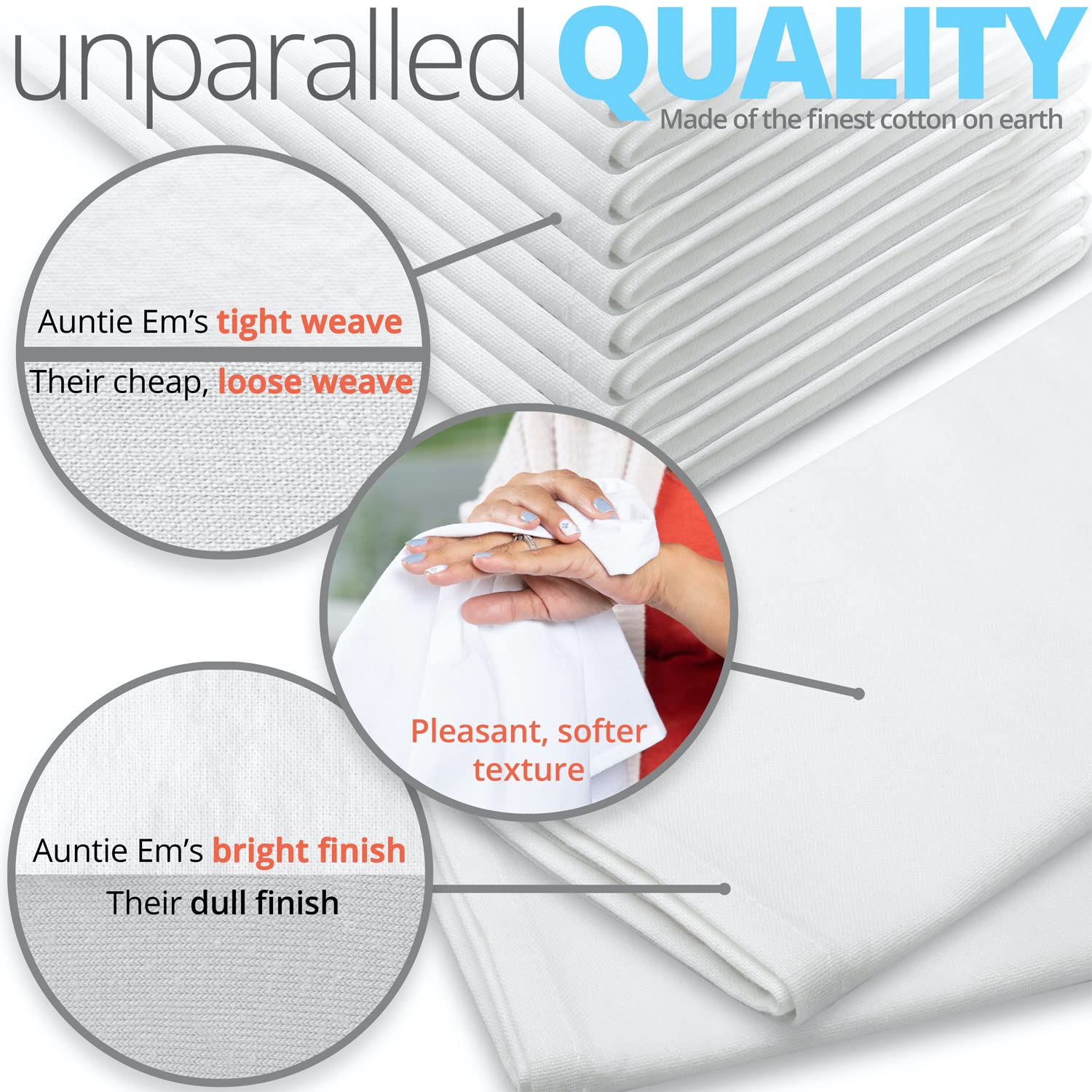 Aunti Em'S Kitchen Desert Red Cotton Napkins Cloth 20 X 20 Oversized 100% Natural Bulk Linens For Dinner, Events, Weddings, Set