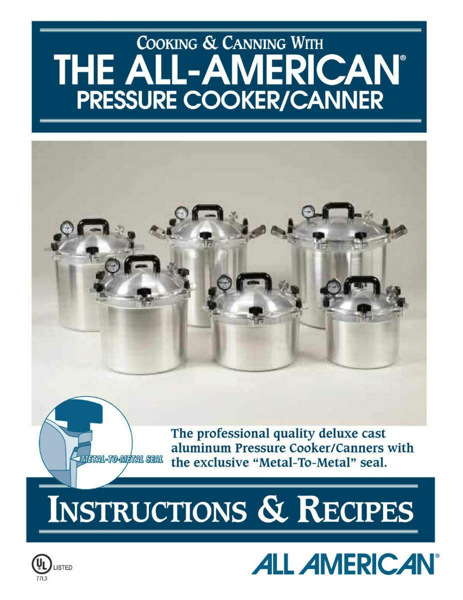 All American pressure cooker instruction and recipe book