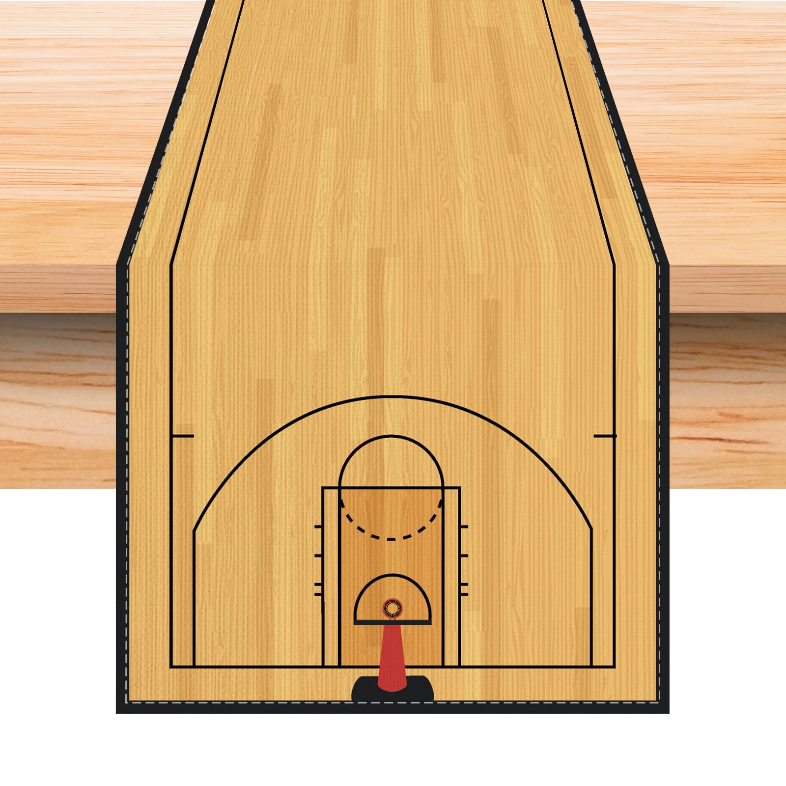 Linen 13X72'' Basketball Table Runner March Madness Decor Basketball Themed Birthday Party Babay Shower Decoration And Supplies