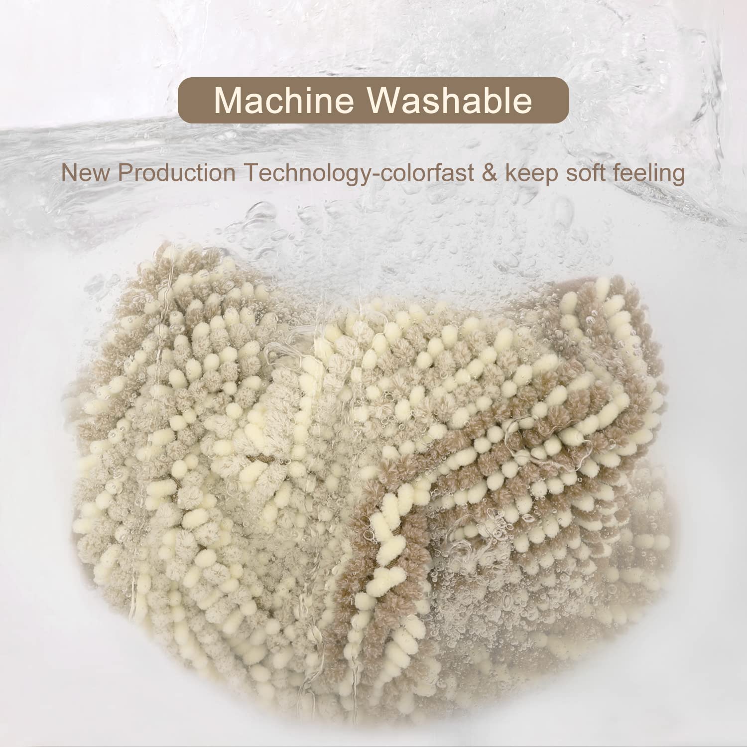 Bsicpro Large Bathroom Rugs, Bath Mat Rug For Bathroom Non Slip 24 X 36 Inches Water Absorbent Chenille Bathroom Floor Mats Mach