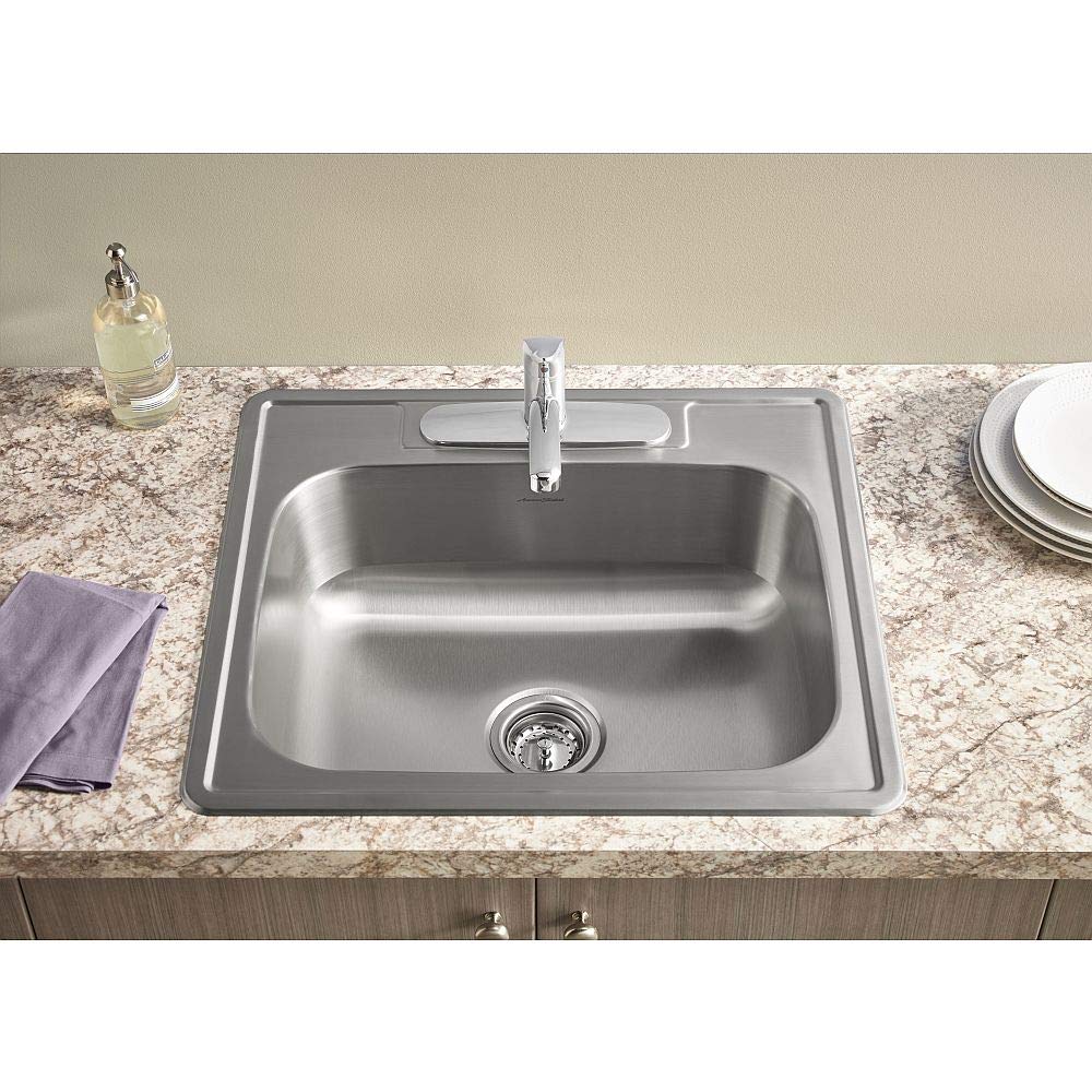 American Standard 7074000.002 Colony Pro Single-Handle Kitchen Faucet With Deckplate In Polished Chrome