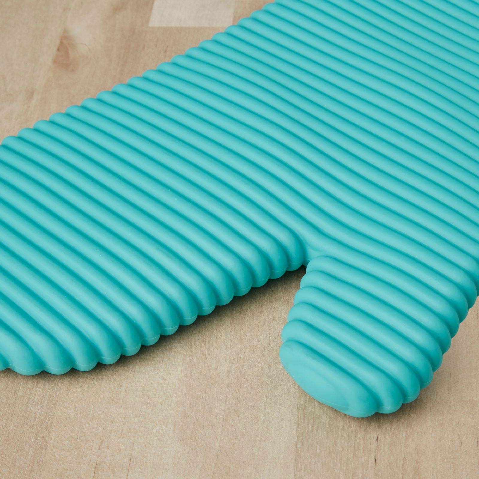 Kitchenaid Ribbed Soft Silicone Oven Mitt Set, 7''X13'', Aqua Sky 2 Count