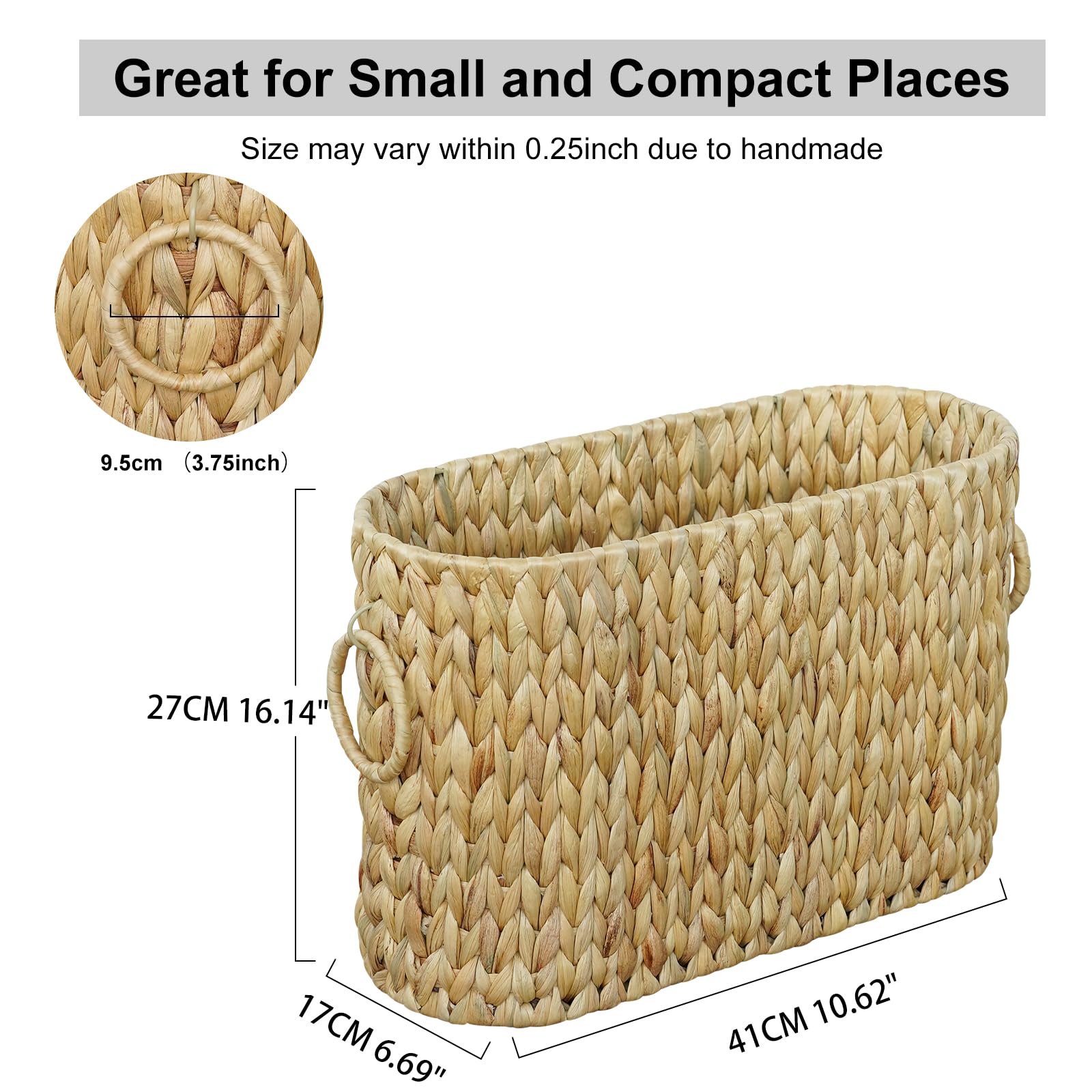 Coeusy Toilet Paper Storage,Water Hyacinth Toilet Paper Baskets Bathroom Organizer,Large Toilet Paper Holder For Up To 9 Mega Ro