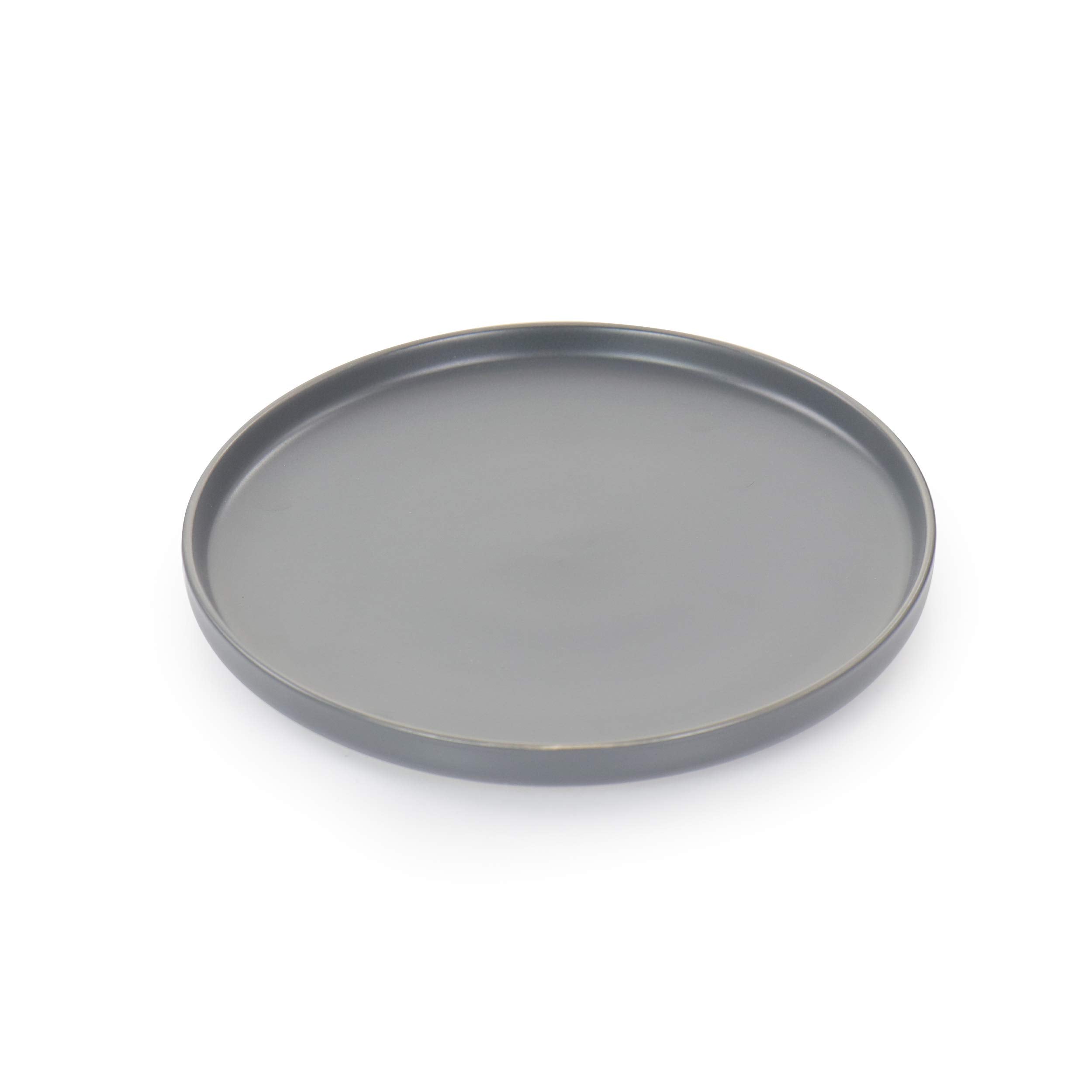Elama Luxmatte Contemporary Dinnerware Set, 20 Piece, Dark Grey