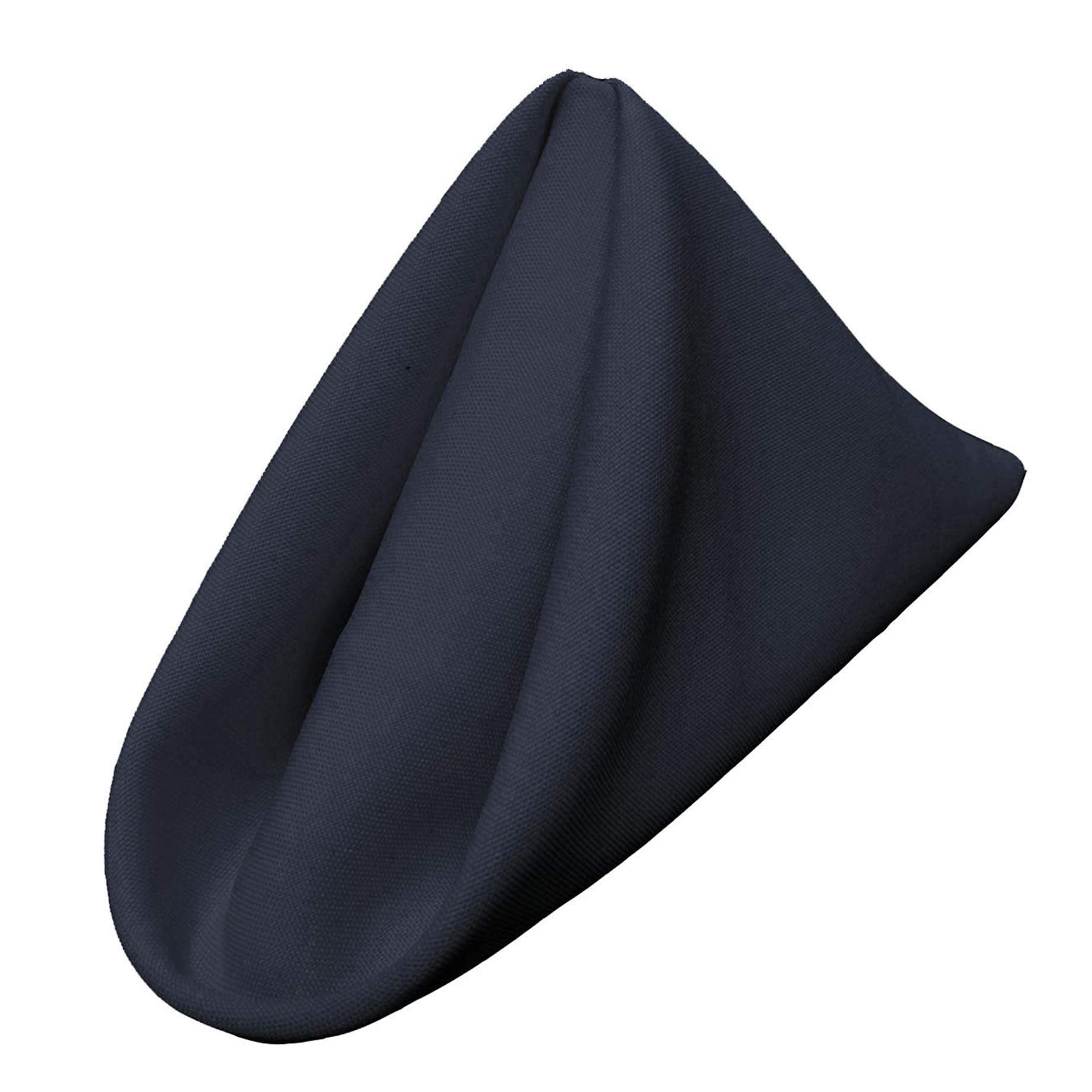 LA Linen Pack-10 Polyester Poplin Napkin 18 by 18-Inch  Navy Blue