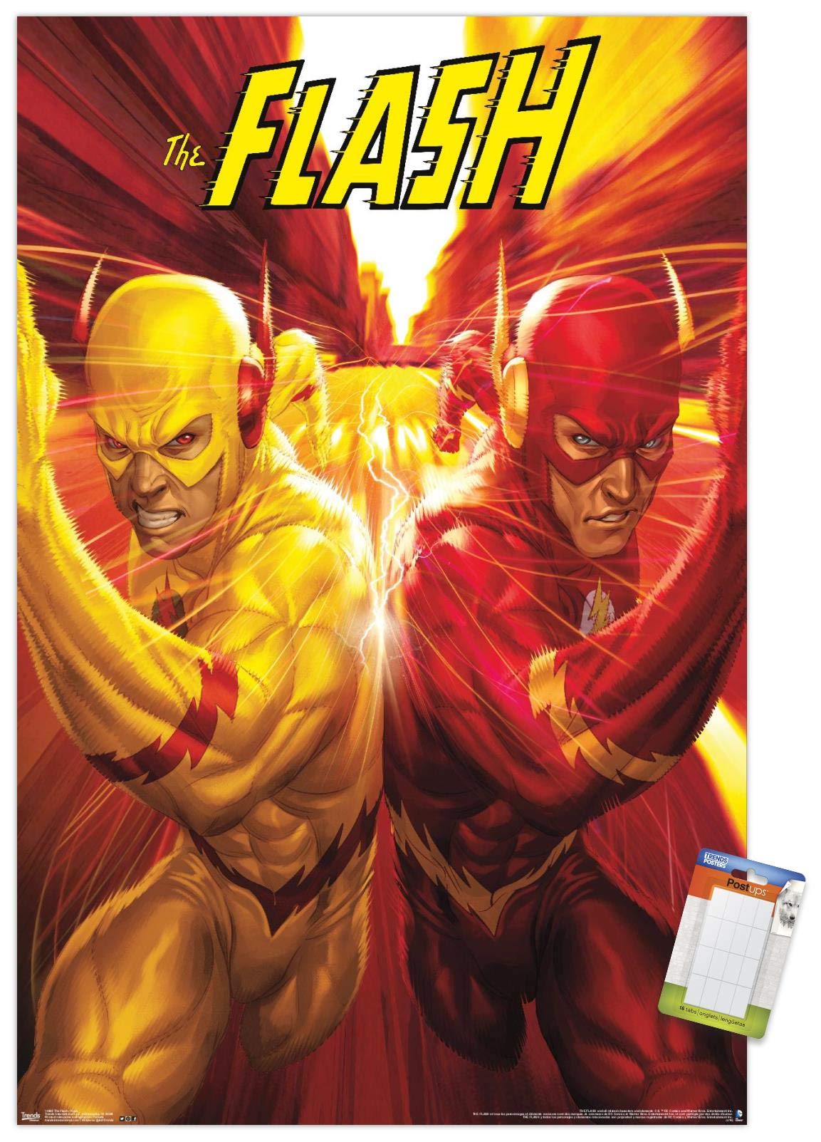 Trends International Dc Comics - The Flash And The Reverse Flash - Race Wall Poster, 22.375'' X 34'', Premium Poster & Mount Bun