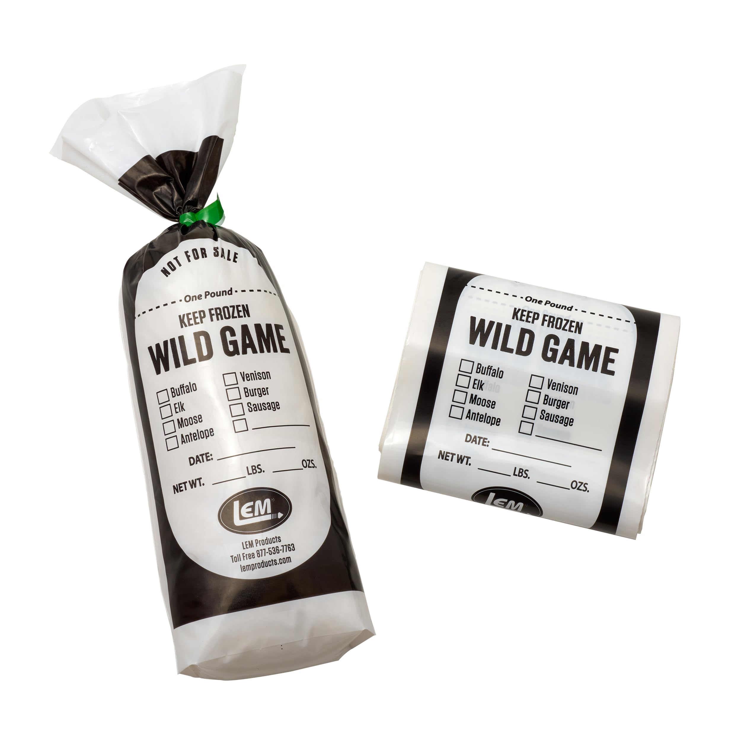 LEM Products One Pound Wild Game Bags (100 Bags) White