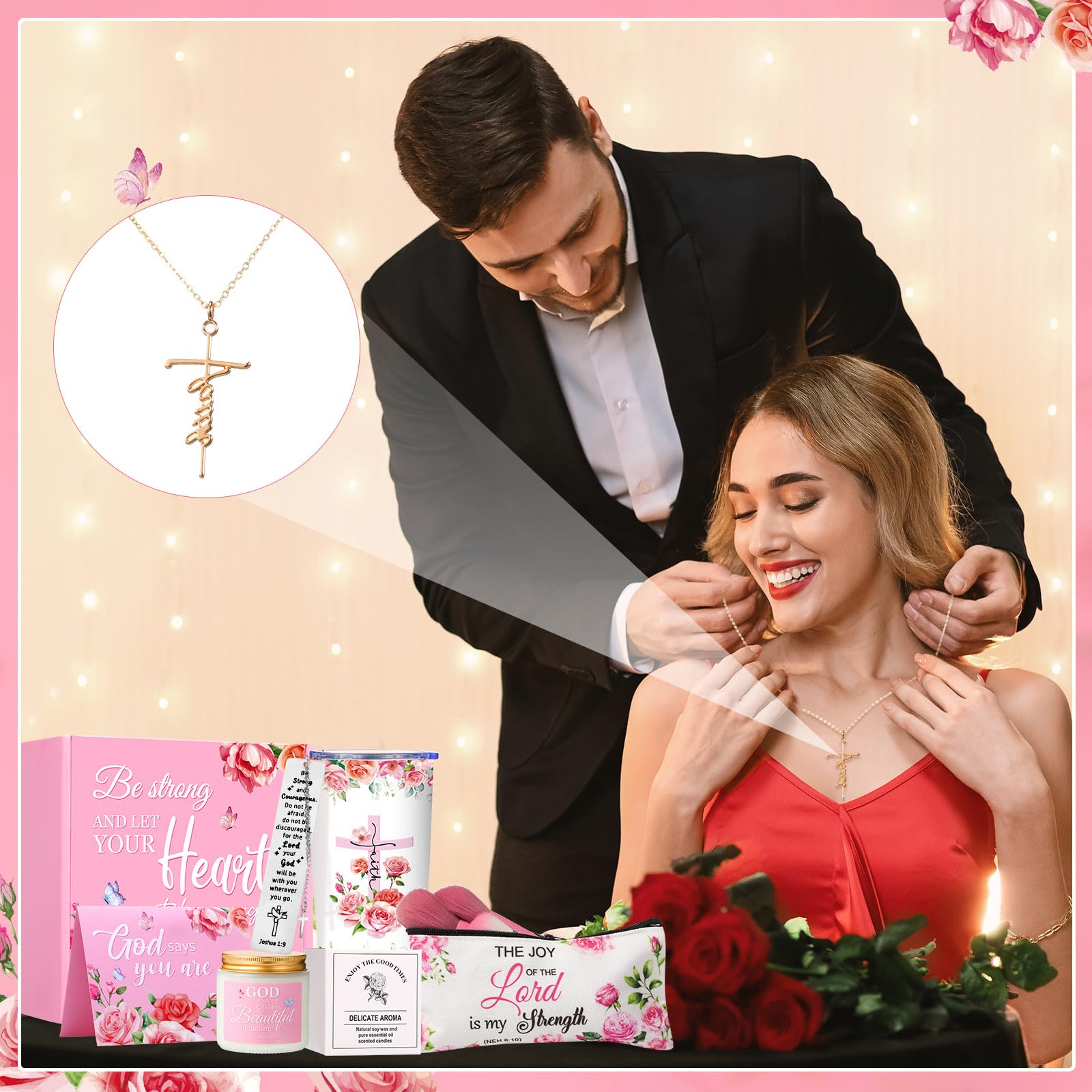 Hushee Christmas Gifts For Women Xmas Birthday Gift Basket For Women, Her, Mom, Wife, Daughter, Coworker, Teacher, Nurse, Red Xm