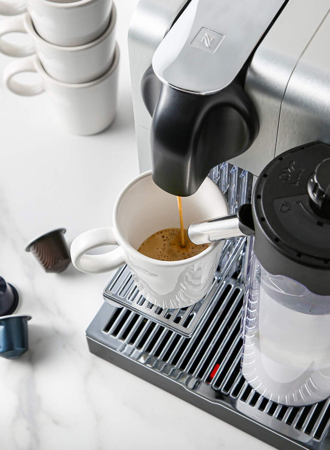 Le Tauci 5 Oz Espresso Mugs, Ceramic Small Stackable Coffee Cups, Designed For Double Shots Of Espresso, Lungo And Tea, Perfect