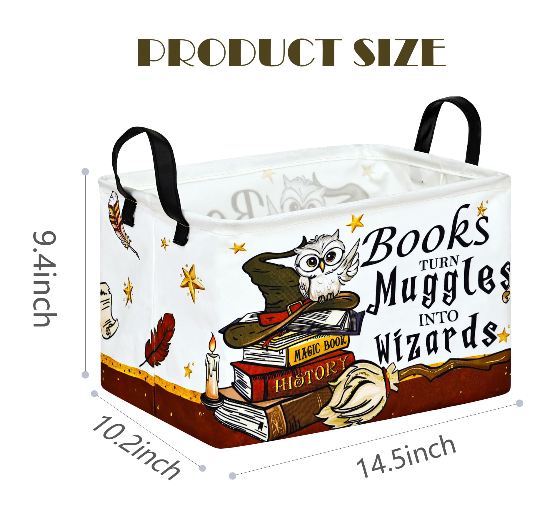 MAIZMZ Kids Reading Book Storage Basket Book Organizer for Nursery Classroom Gifts Toys Storage Bin/Dorm/Kitchen/Pet/Office/Clos