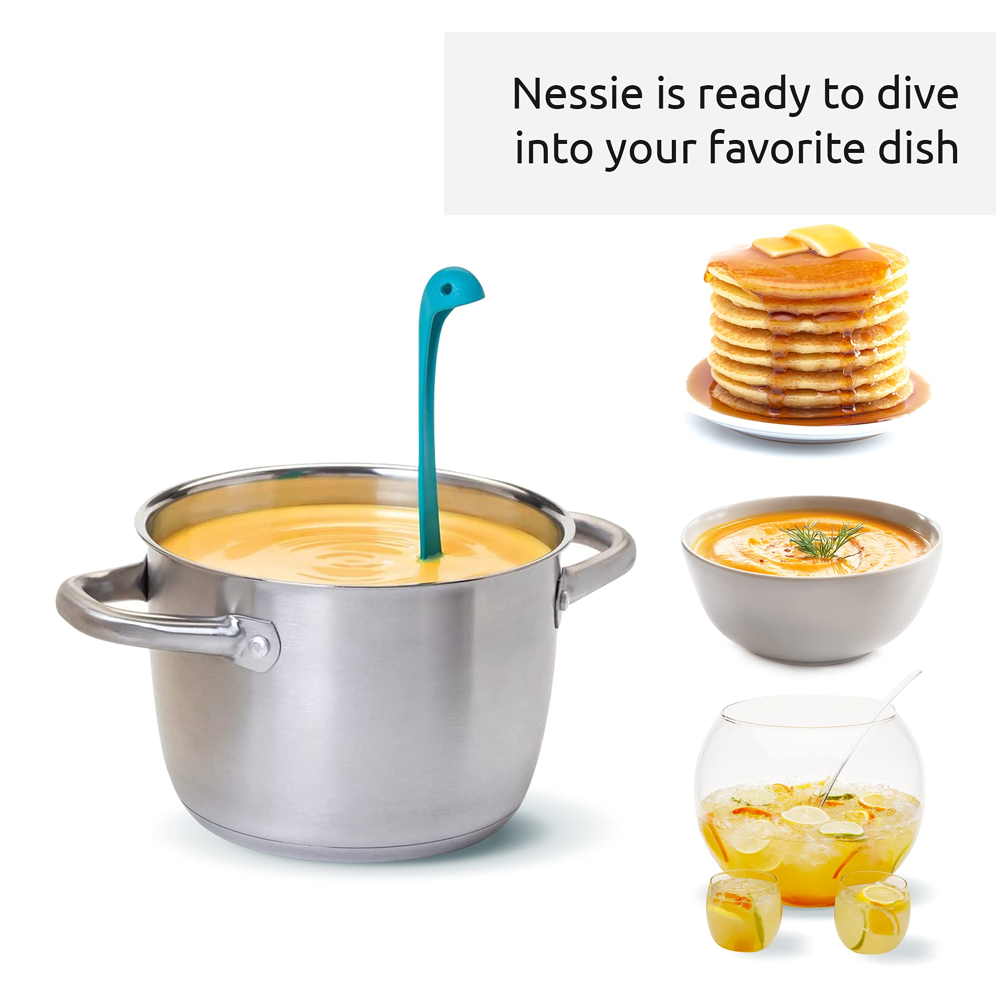 The Original Nessie Ladle By Ototo - Soup Ladle, Cute Gifts, Funny Kitchen Gadgets, Loch Ness Design, Cooking Gifts For Mom - Cu