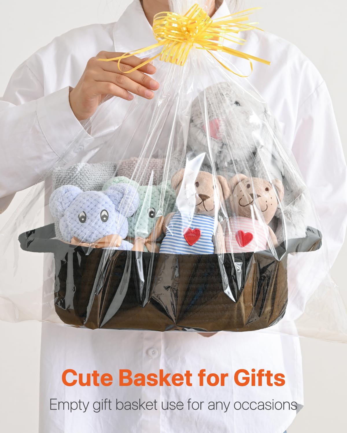 Kallax Small Woven Basket, 12 X 8 X 4.5 Inches, Small Storage Baskets For Organizing, Gift Baskets Empty, Cute Small Rope Shelf