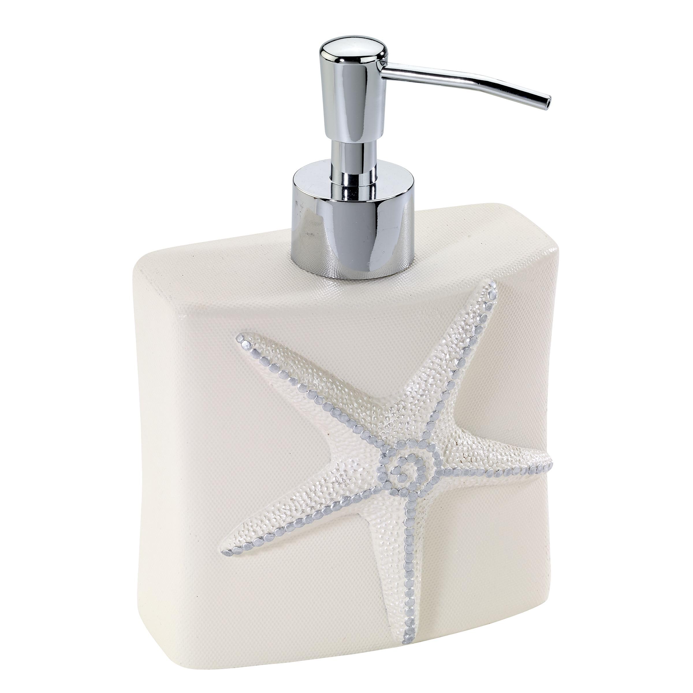 Avanti Linens - Lotion Pump/Soap Dispenser, Countertop Accessories, Seashell Inspired Bathroom Decor, Guest Bathroom Essentials