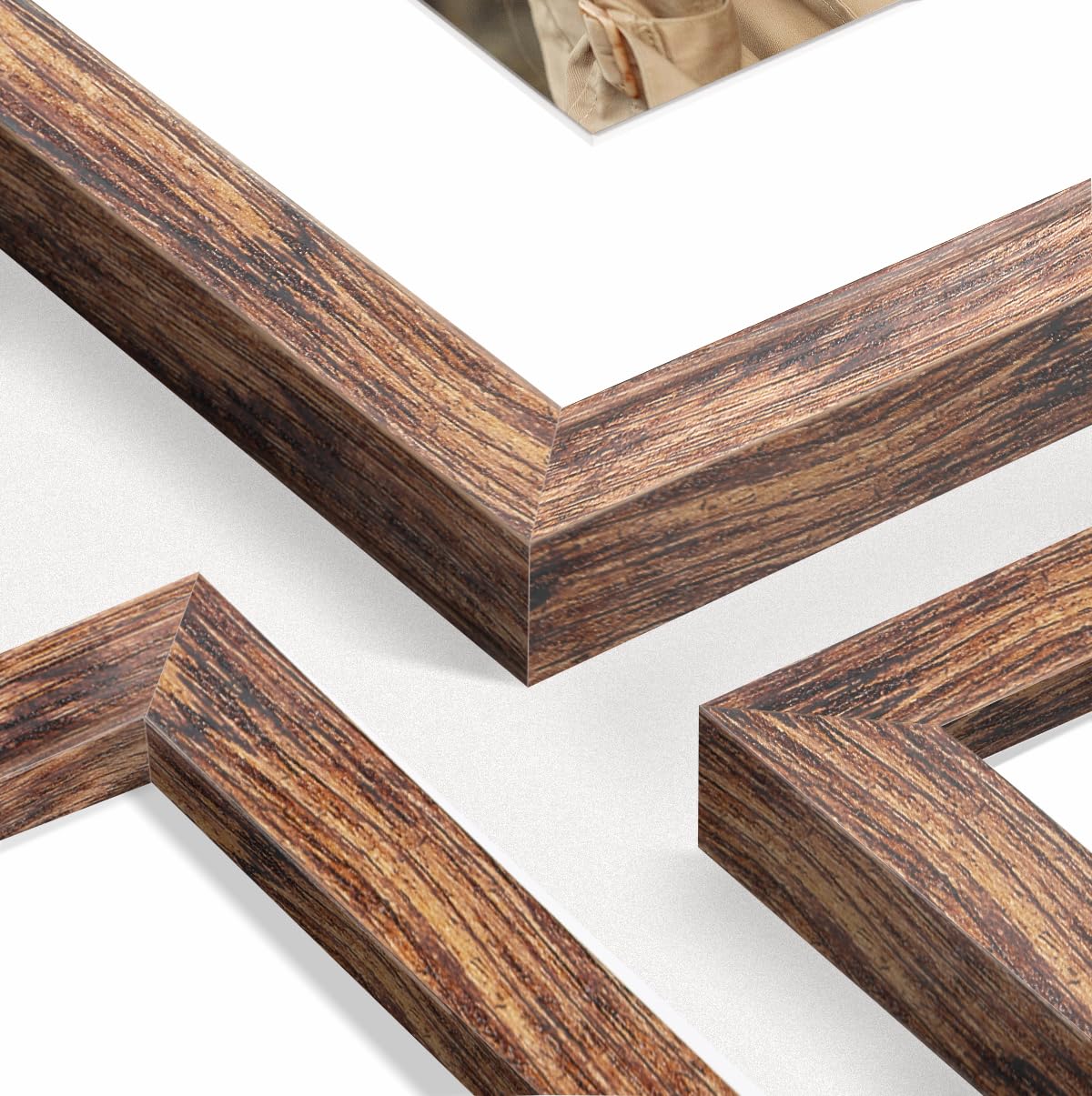 Fisnish 5x5 Picture Frame Sef of 10, Display Pictures 4x4 with Mat or 5 x 5 Without Mat, Square Photo Frame Collage for Wall Gal