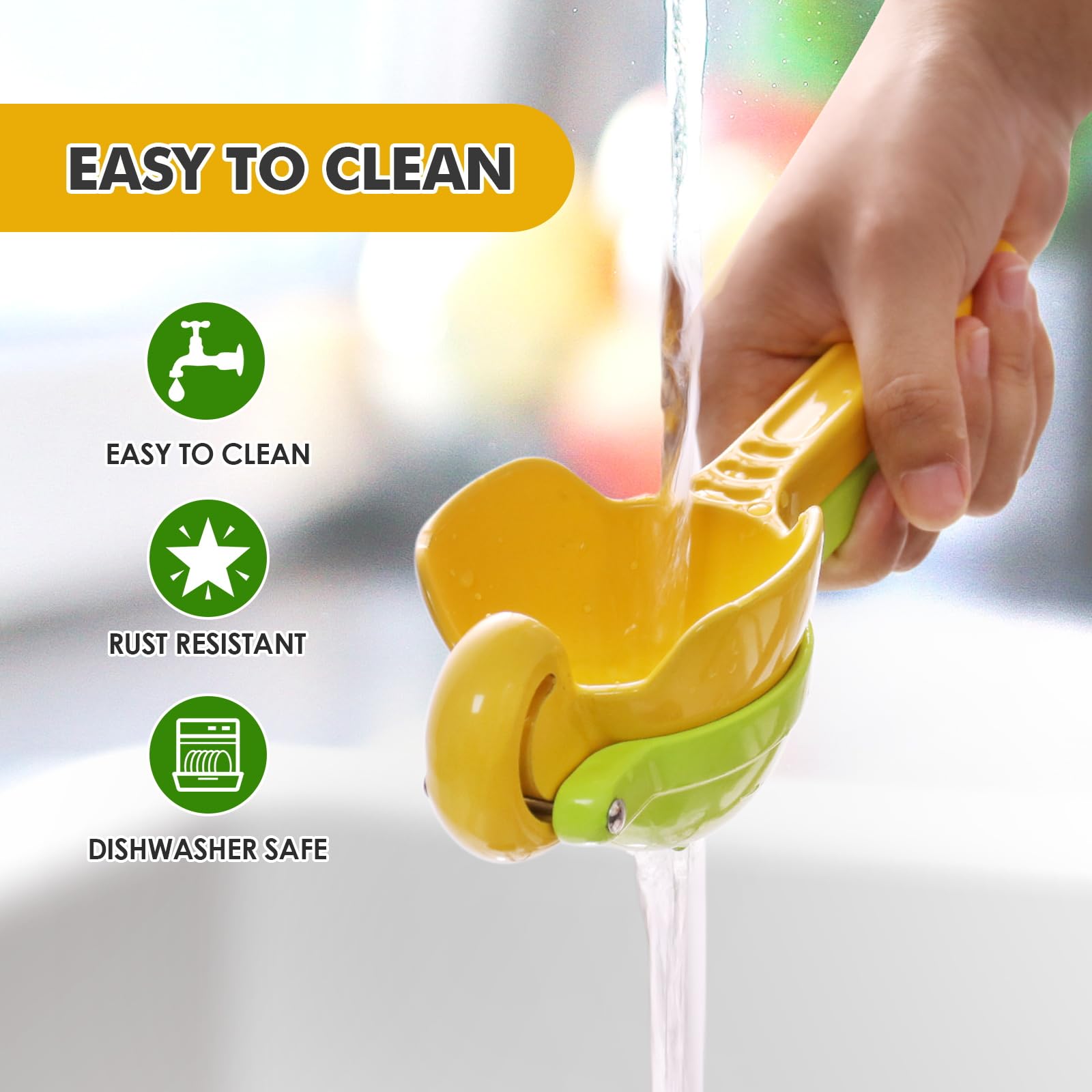 Jahao 360 Adjustable 2-In-1 Lemon Juicer Squeezer Manual Lime Squeezer Hand Press Double Size Juicer Citrus Squeezer Handheld, L