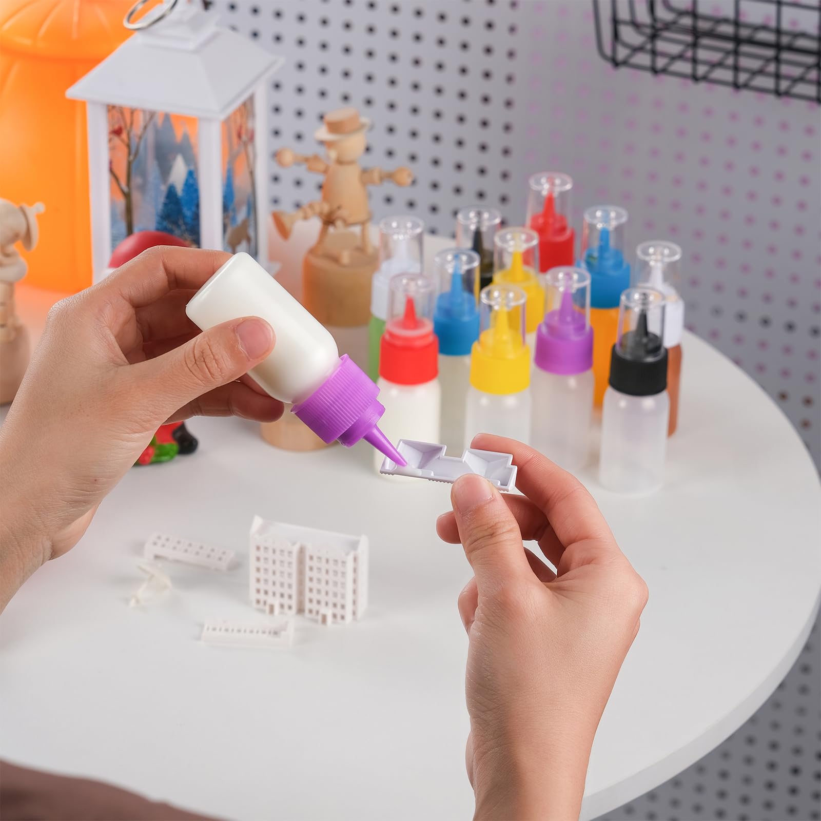 Ramfiyn 12Pcs 1 Oz Icing Bottles For Cake Writing Icing, Small Squeeze Bottles For Cookie Icing, Mini Condiment Squeeze Bottles