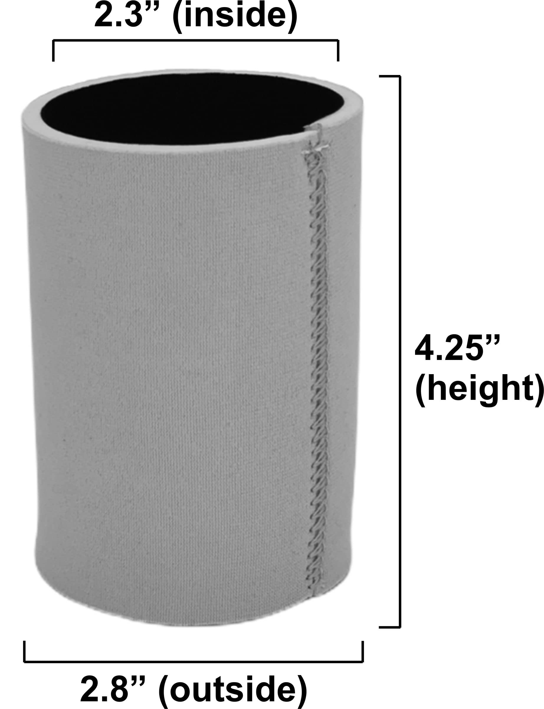 Blank Neoprene Full Bottom Can Coolie (4 Pack  Royal Blue)