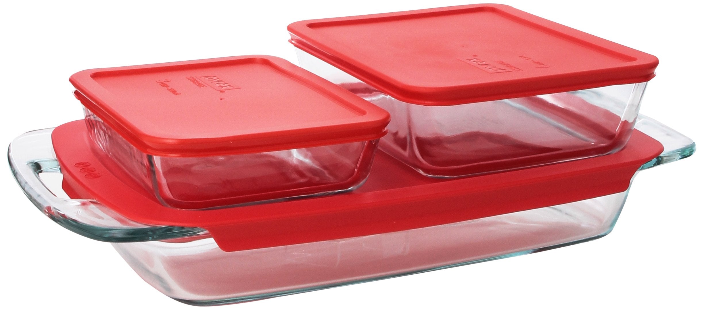 Pyrex Easy Grab 6Piece Glass Bakeware and Food Storage Set