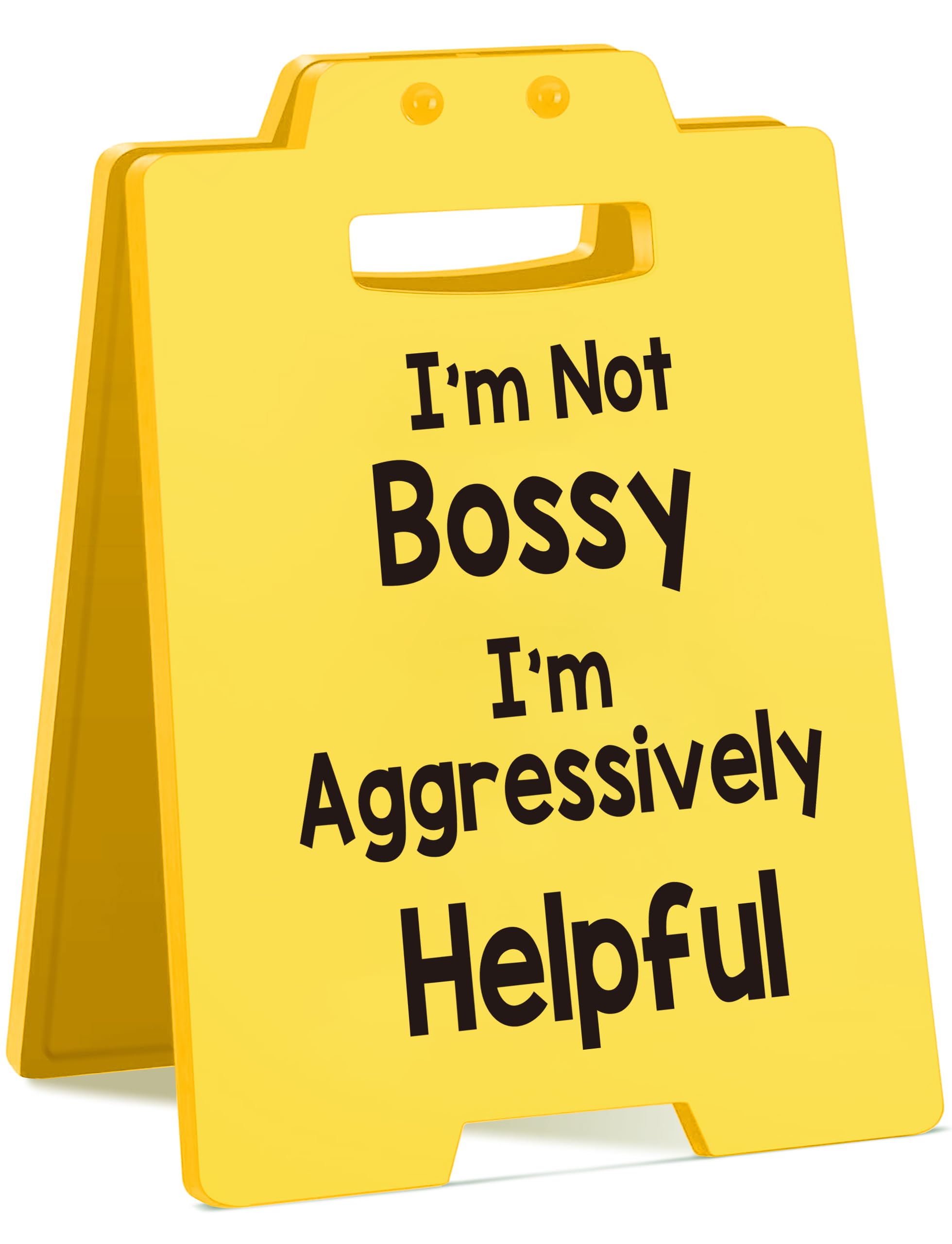 Funny Office Desk Sign - Sarcastic Office Decor for Women, Boss, Manager or Admin - Gag Gift for Coworkers, Employees, or Team L