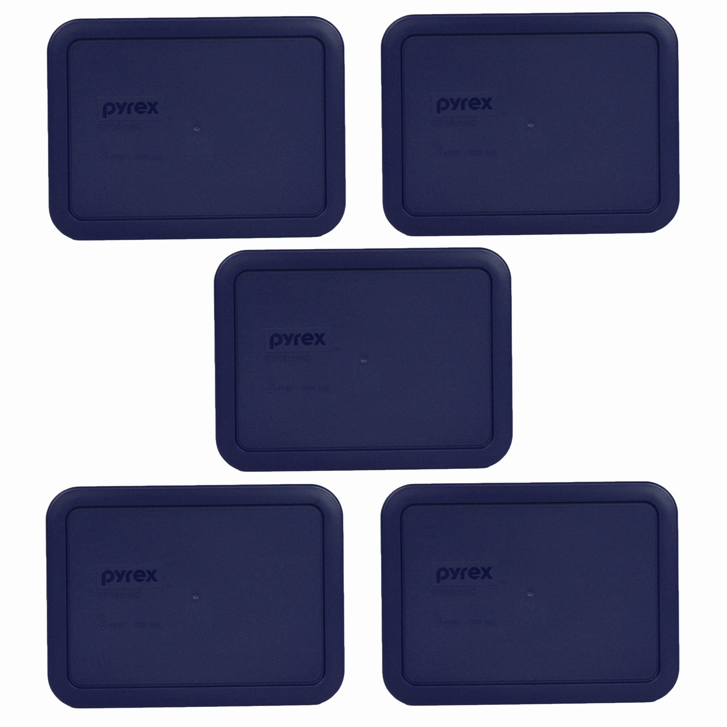 Pyrex 7210-Pc 1113816 3 Cup Blue Lid (5-Pack)