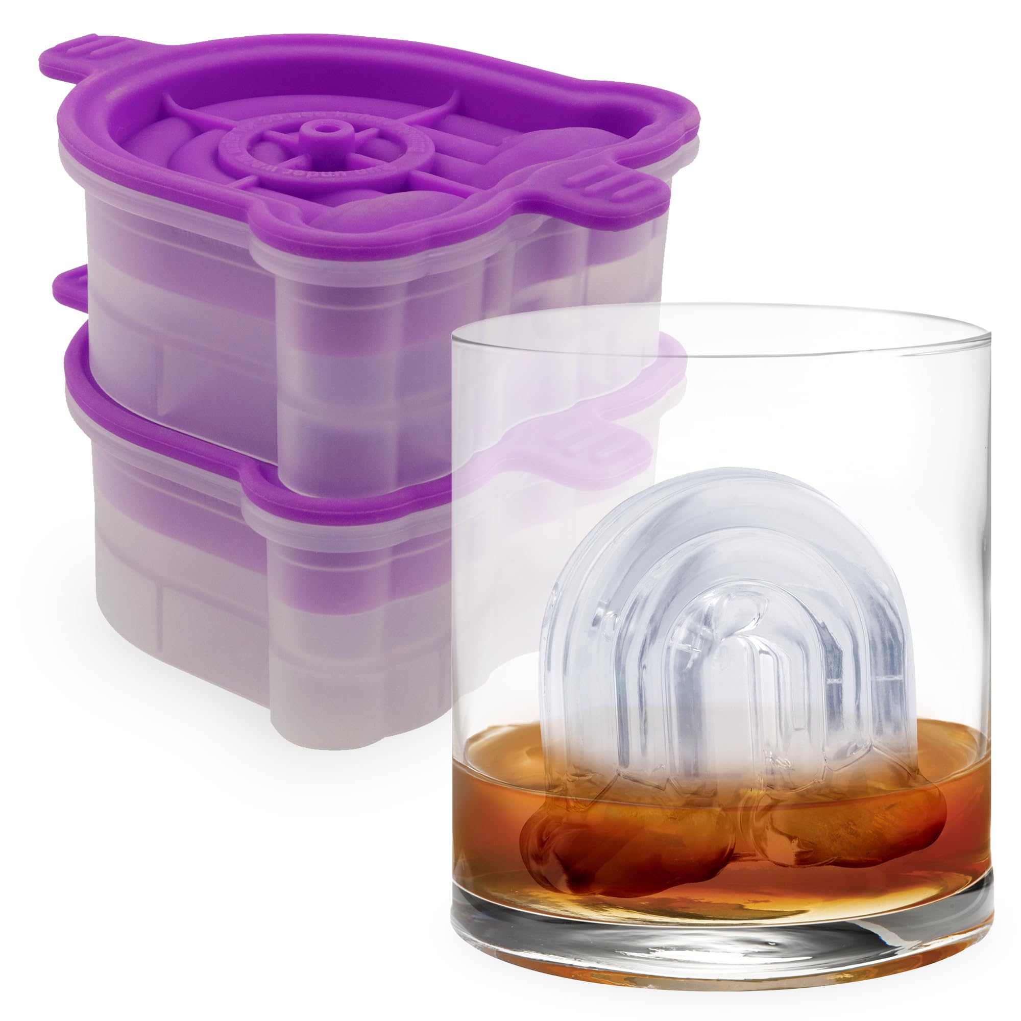 Tovolo Rainbow Shaped Ice Molds, Set Of 2 - Large Rainbow Ice Mold Gift - Unique Ice Mold Chills Drinks - Odor-Free Freezer Stor