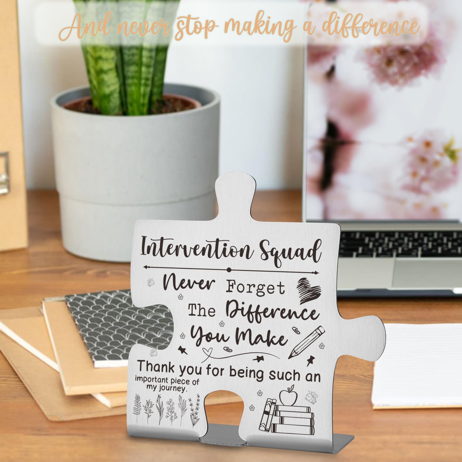 Intervention Squad Gift Appreciation Desk Decor Sign, Thank You Gift for RTI Teams, Academic Support Staff, and Multi-Tiered Int