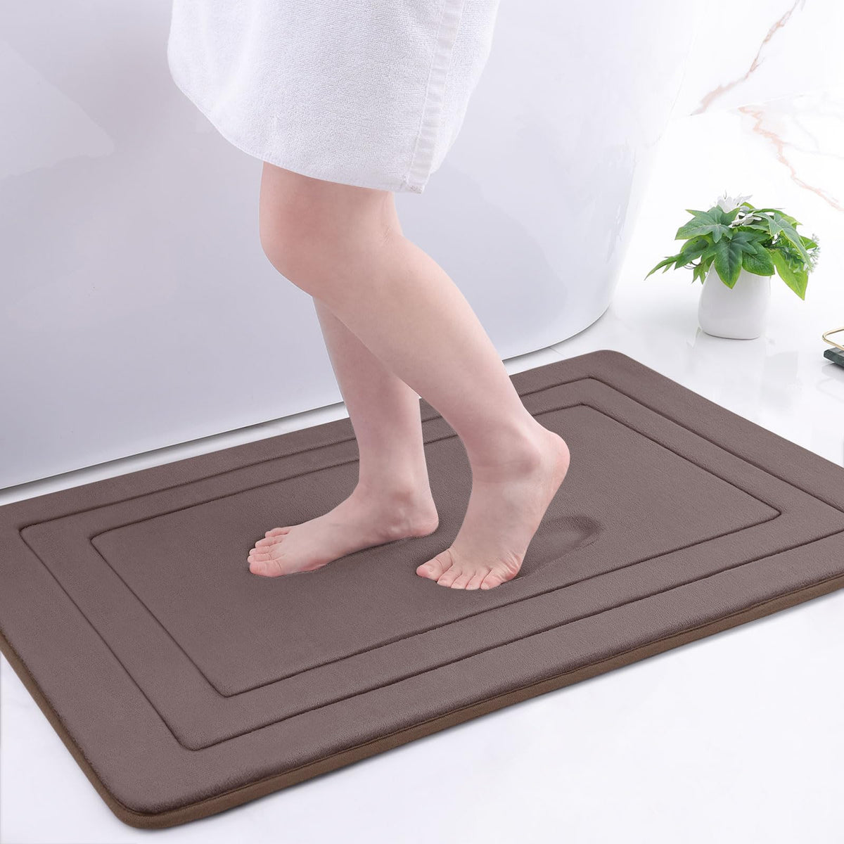 Arotive Memory Foam Bathroom Rug Mat 36X24, Ultra Soft And Absorbent Bath Mat, Machine Wash Dry, Comfortable Bath Rug Carpet For