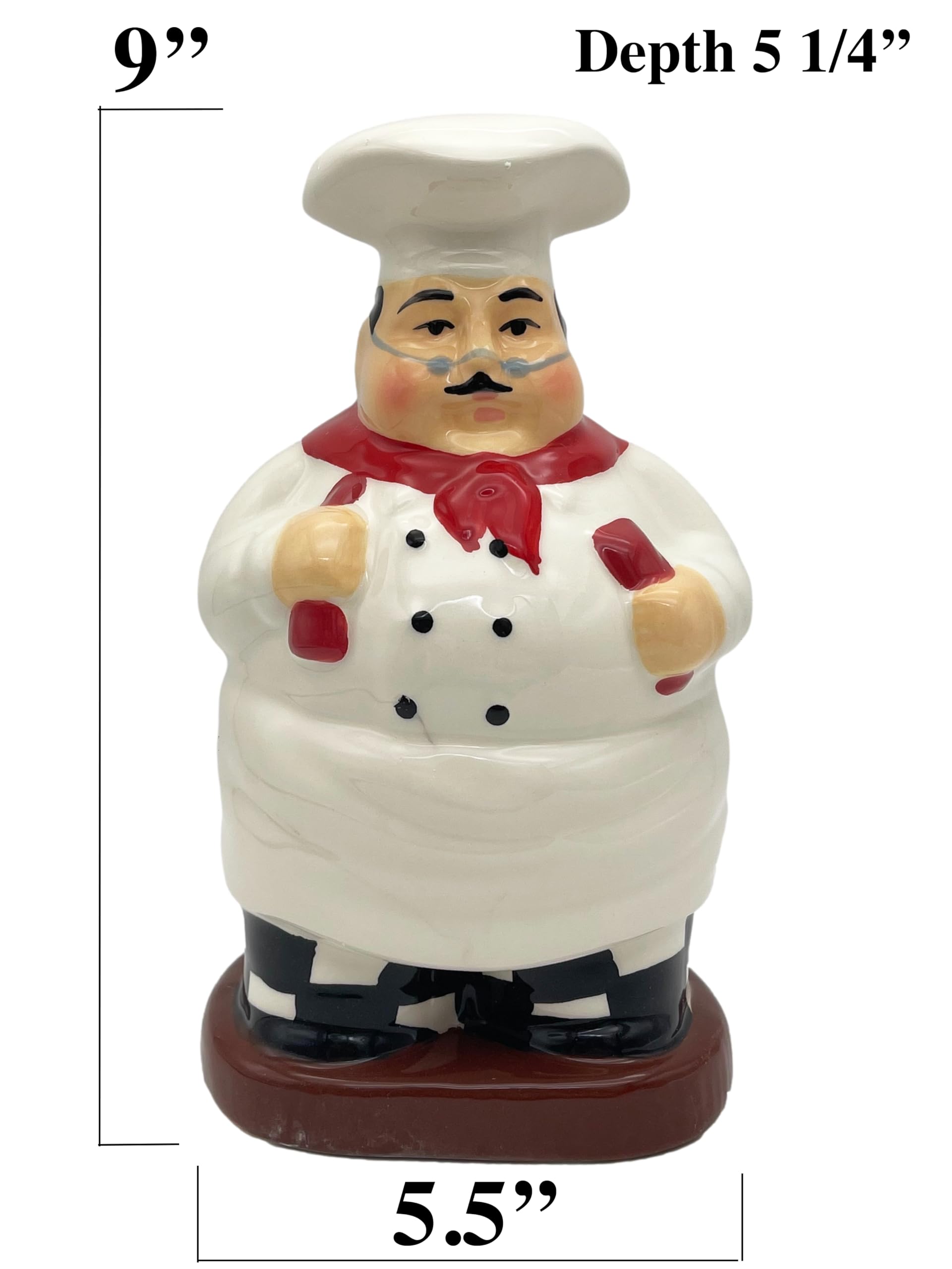 Ack Fat Chef Hand Painted Ceramic Utensil Jar, Utensil Holder, Utensil Crock, Modern Kitchen Decor, Kitchen Storage For For Spoo