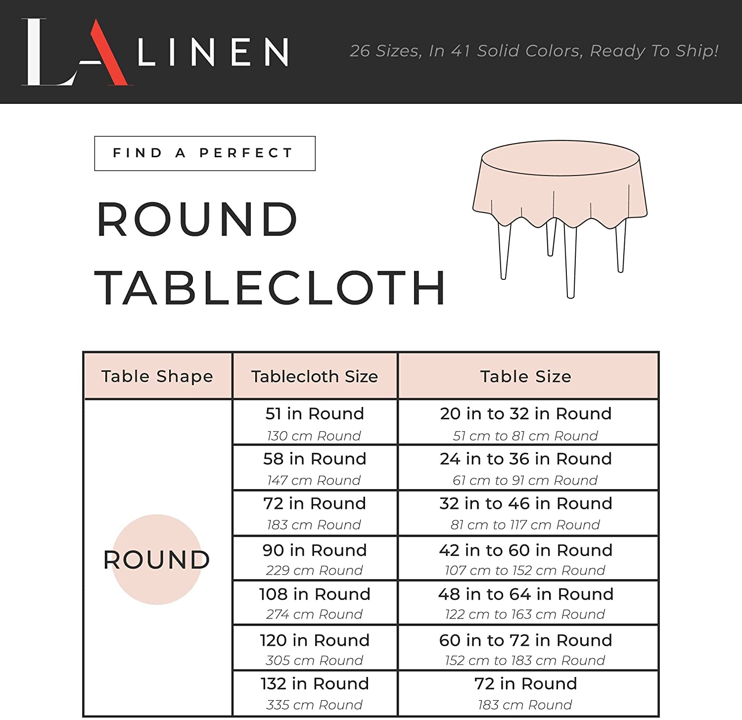 LA Linen Polyester Poplin Tablecloth 51-Inches Round  Light Yellow