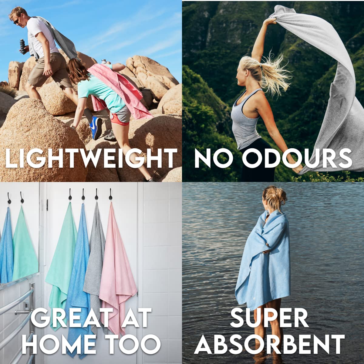 Dock & Bay Customized Beach Towel - Quick Dry, Sand Free - Compact, Lightweight - 100% Recycled - Includes Bag - Essential - Mou
