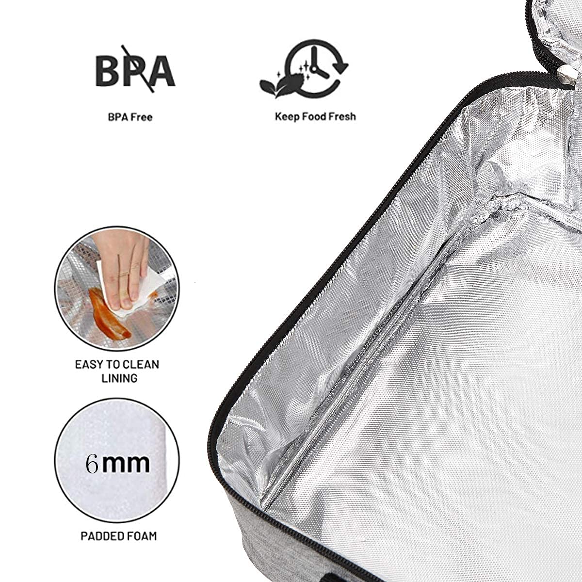 Fatolxx Insulated Casserole Dish Carrier Bag - Food Carriers For Hot Or Cold Travel Potluck Parties,Picnic,Cookouts,Beach (Grey)