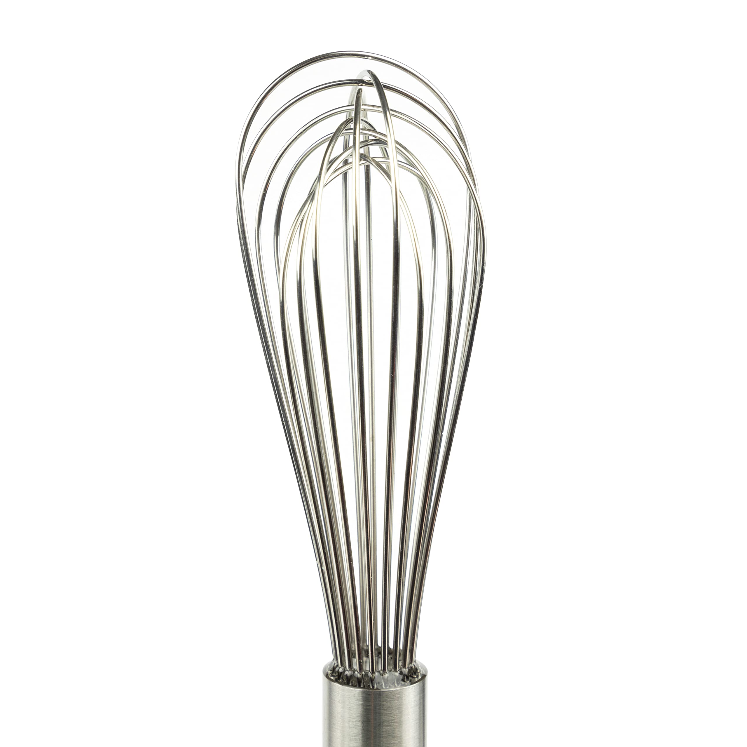Stainless Steel Beat Whisk, 9 - Kitchen Classic French Whisks For Cooking, Blending, Mixing, Stirring, Whipping & Beating - Wh
