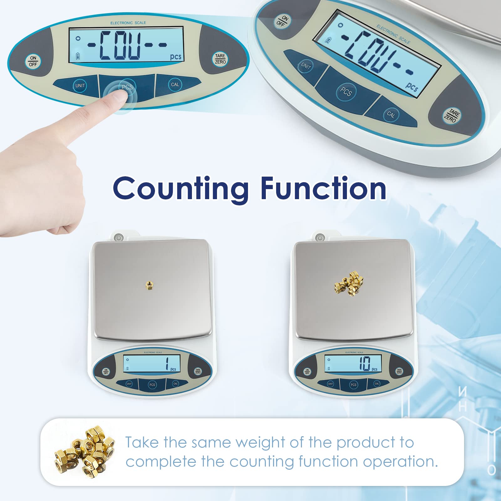 cgOLDENWALL Precision Lab Scale Digital Analytical Balance Laboratory Balance Jewelry Scale Scientific Scale 001g Accuracy 110V (5000g  001g)