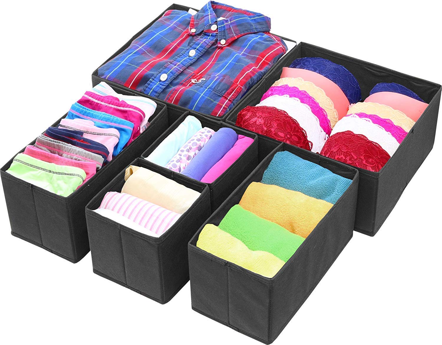 Styleys Foldable Cloth Storage Box Closet Dresser Drawer Organizer Cube Basket Bins Containers Divider With Drawers For Underwea