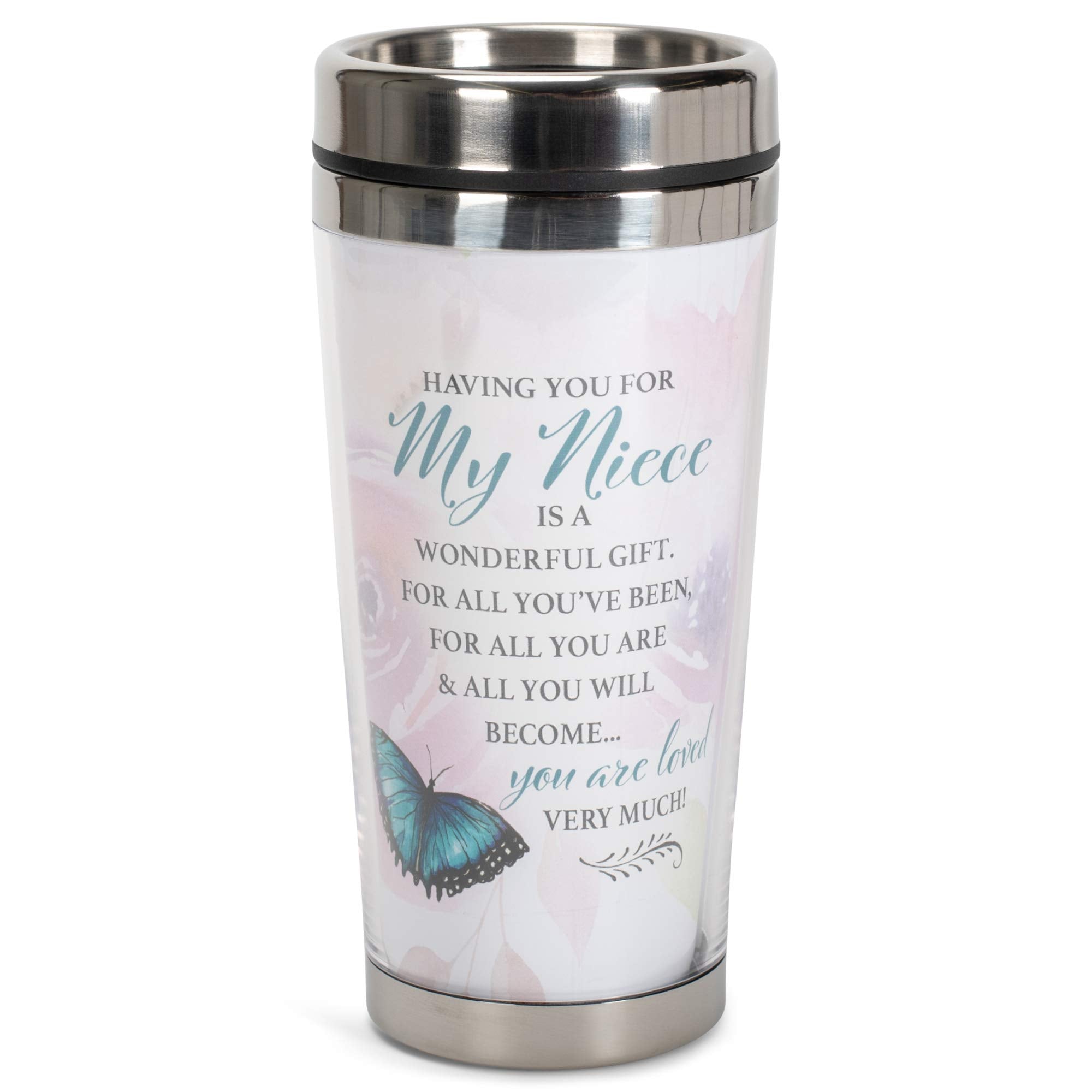 Niece You Are Loved 16 Oz Stainless Steel Travel Mug With Lid