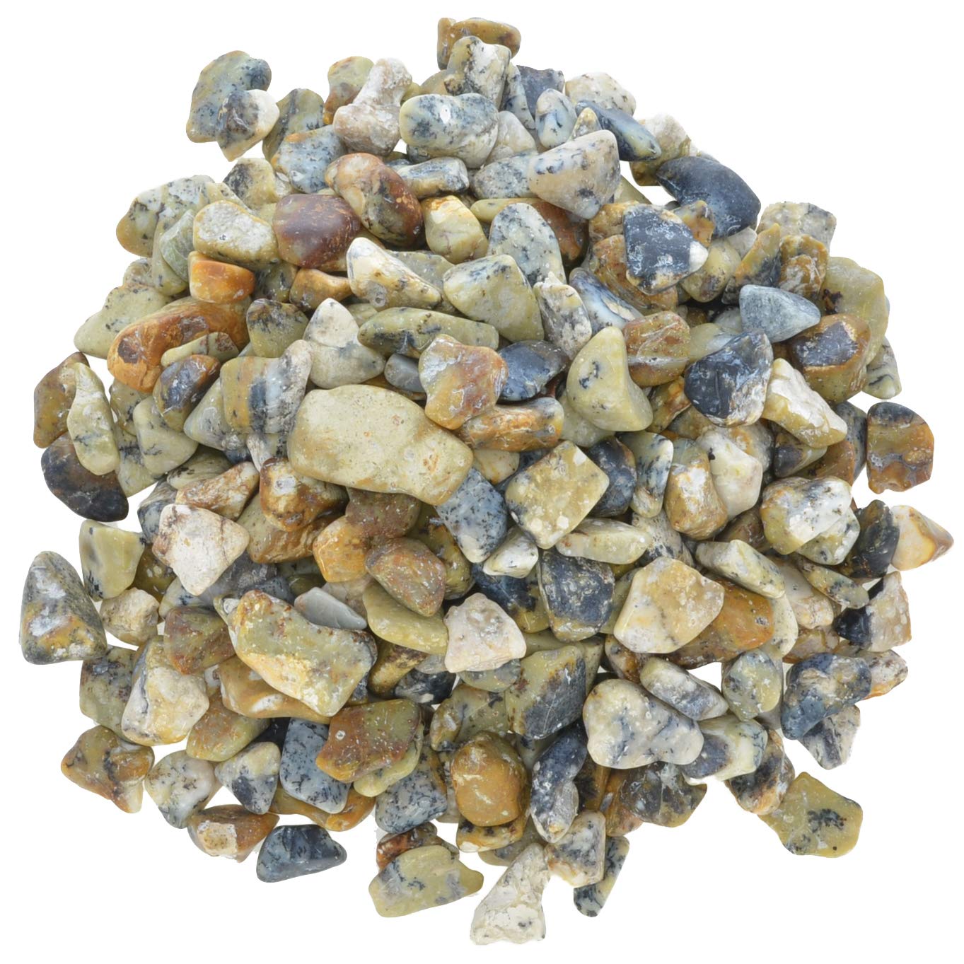 Hypnotic Gems Materials: 1 lb Dendritic Agate Tumbled Stones - Grade 1 - XXSmall - 0.25 to 0.75 Avg. - Bulk Natural Rocks Polish