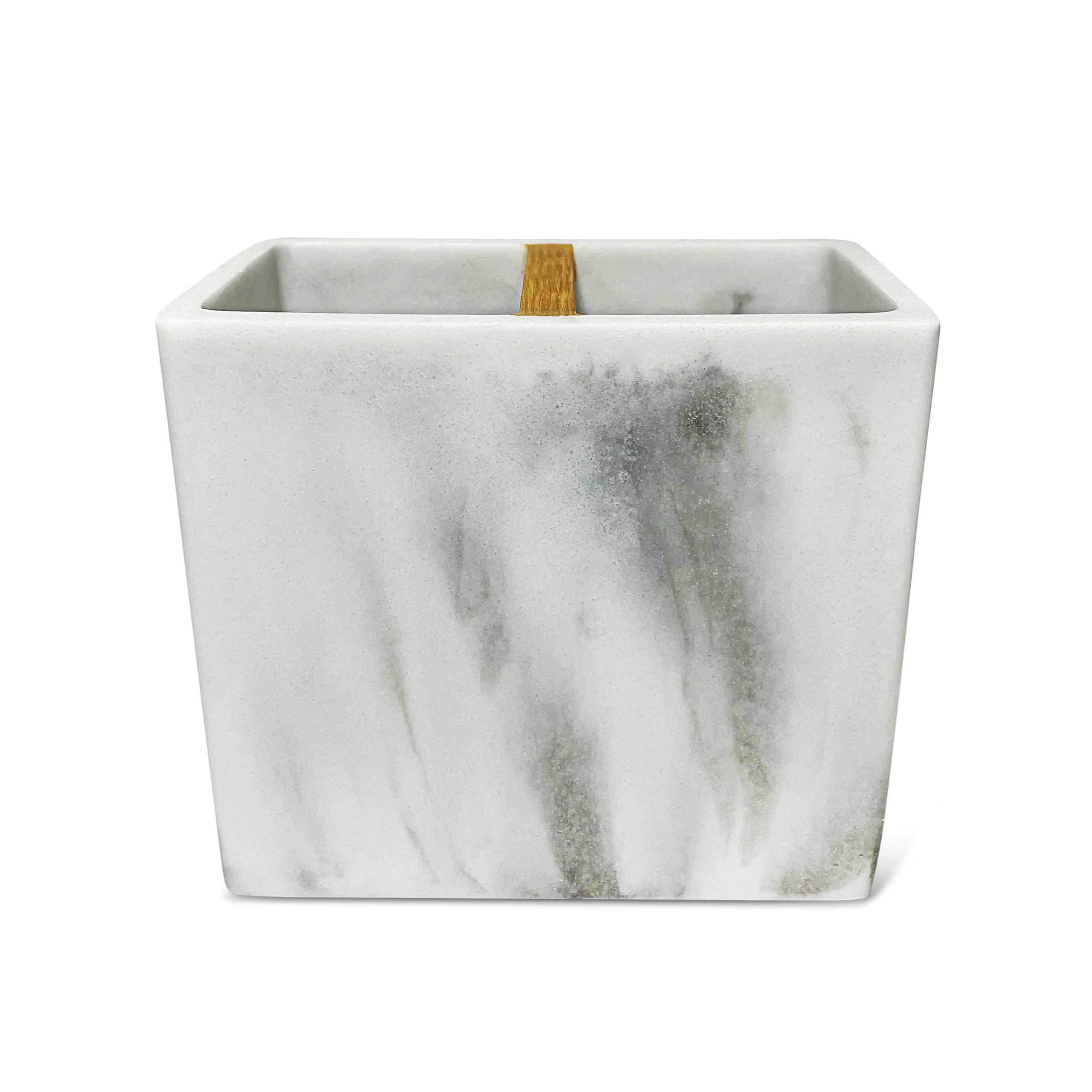 Santorini Resin Toothbrush Holder - Bathroom Accessories For Countertop Sink Organizer - Cute Stand For Kids Toothbrushes