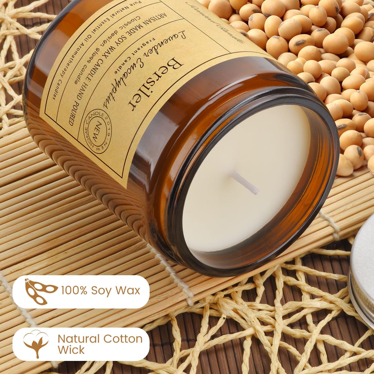 4 Pack Candles for Home Scented, Scented Candles Gift Set for Women, Aromatherapy Candle, 28 oz Soy Candle for Stress Relief and