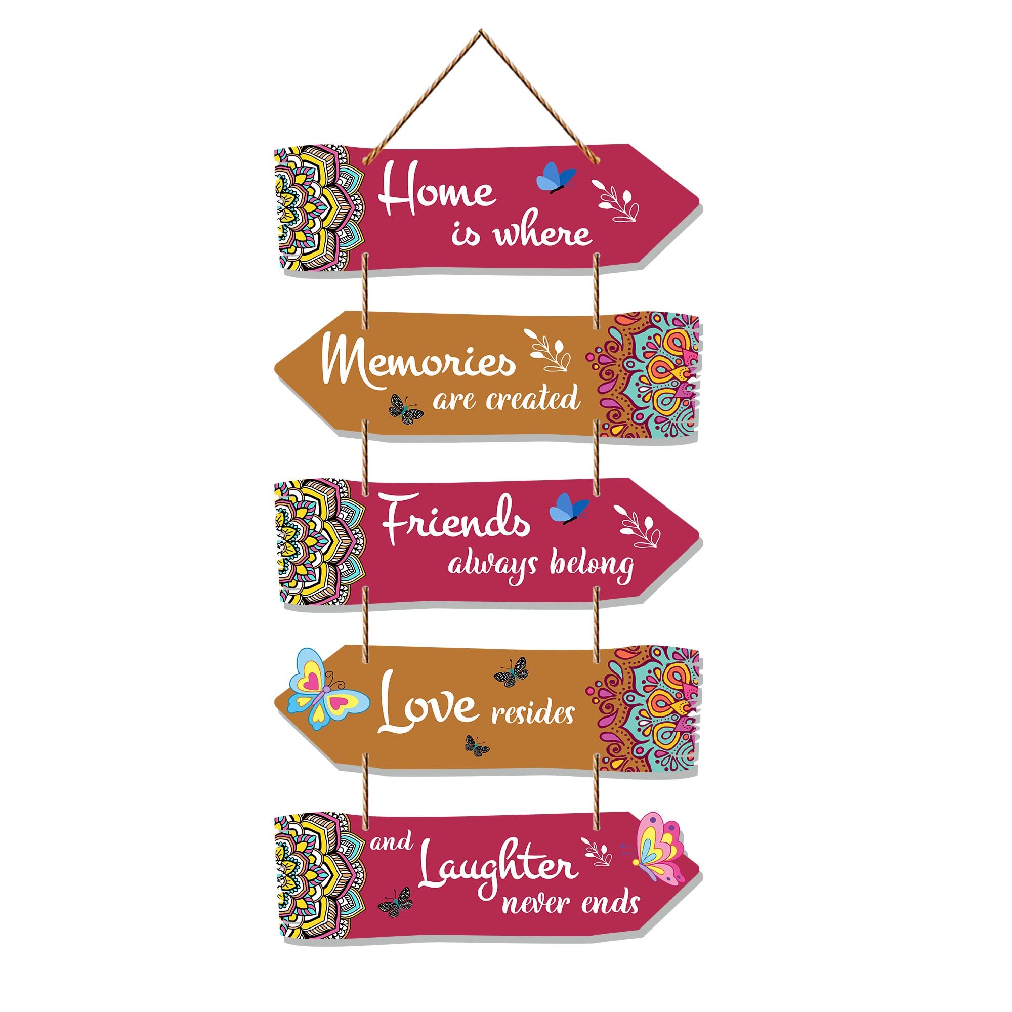 Artvibes Home Quotes Decorative Art MDF Wooden Wall Hanger for Living Room | Bedroom | Gifts | Decorative Hangings Item for Home