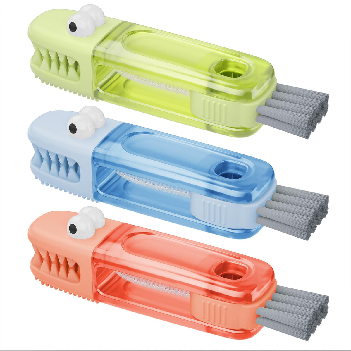3 In 1 Cup Lid Gap Cleaning Brush Set, Multifunctional Bottle Cleaning Brush, Silicone Cup Lid Gap Cleaner, Home Kitchen Crevice