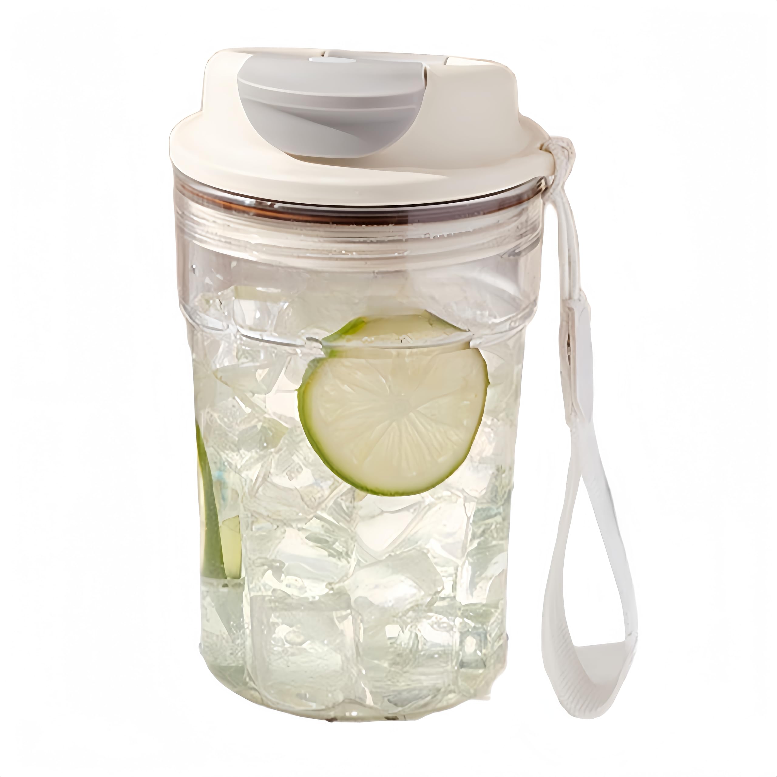 16oz Trendy Reusable Portable Tumbler, Leakproof Cup with Carry Strap