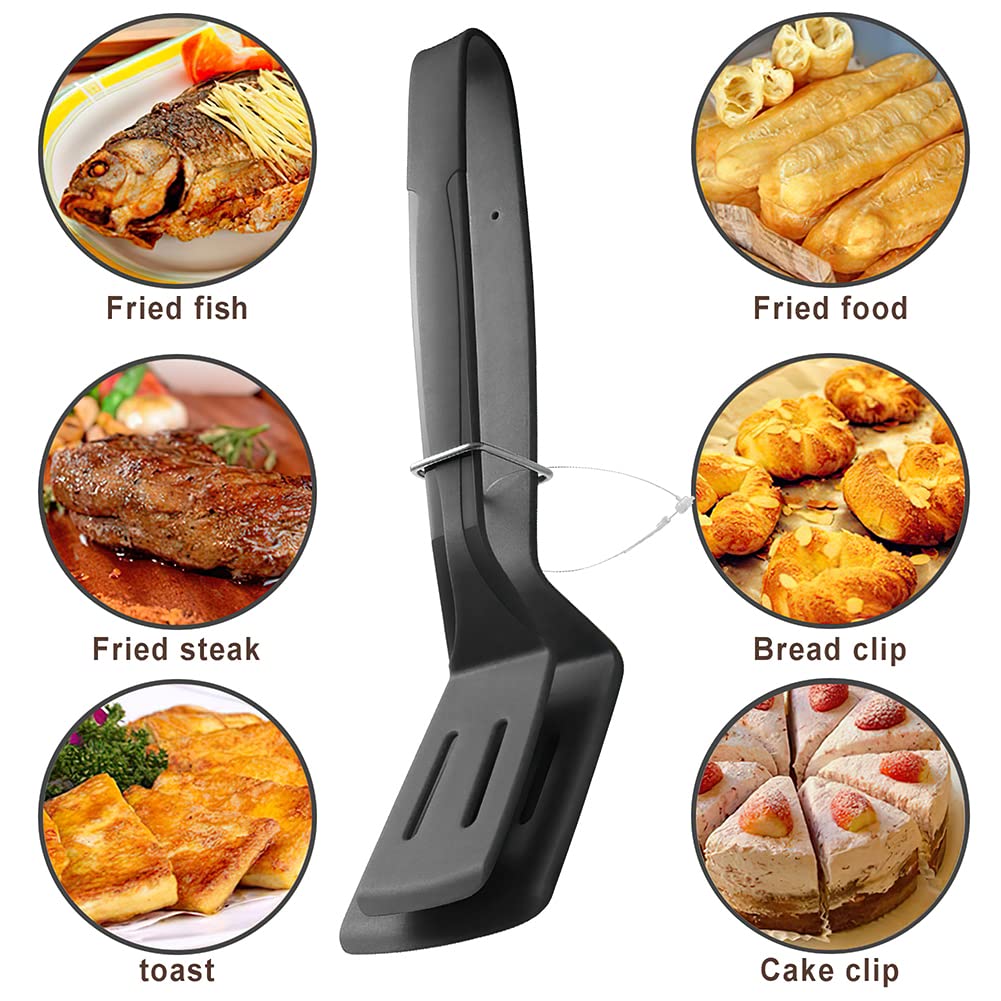 Silicone Kitchen Tongs For Cooking, Aoosy 11 Inches Spatula Tongs With Stainless Steel Core For Barbecue Clamps Steak Clamps, Fl