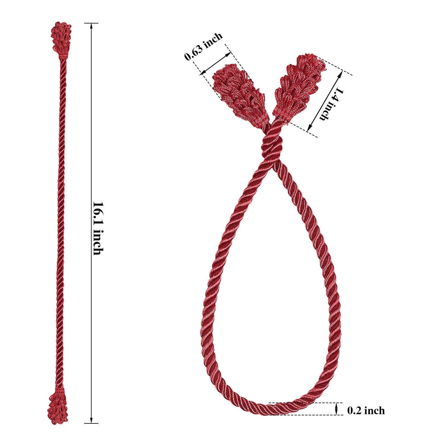 Shappy 6 Pieces Christmas Garland Ties for Banister Christmas Decorative Reusable Flexible Twist Ties for Garland Staircase Home