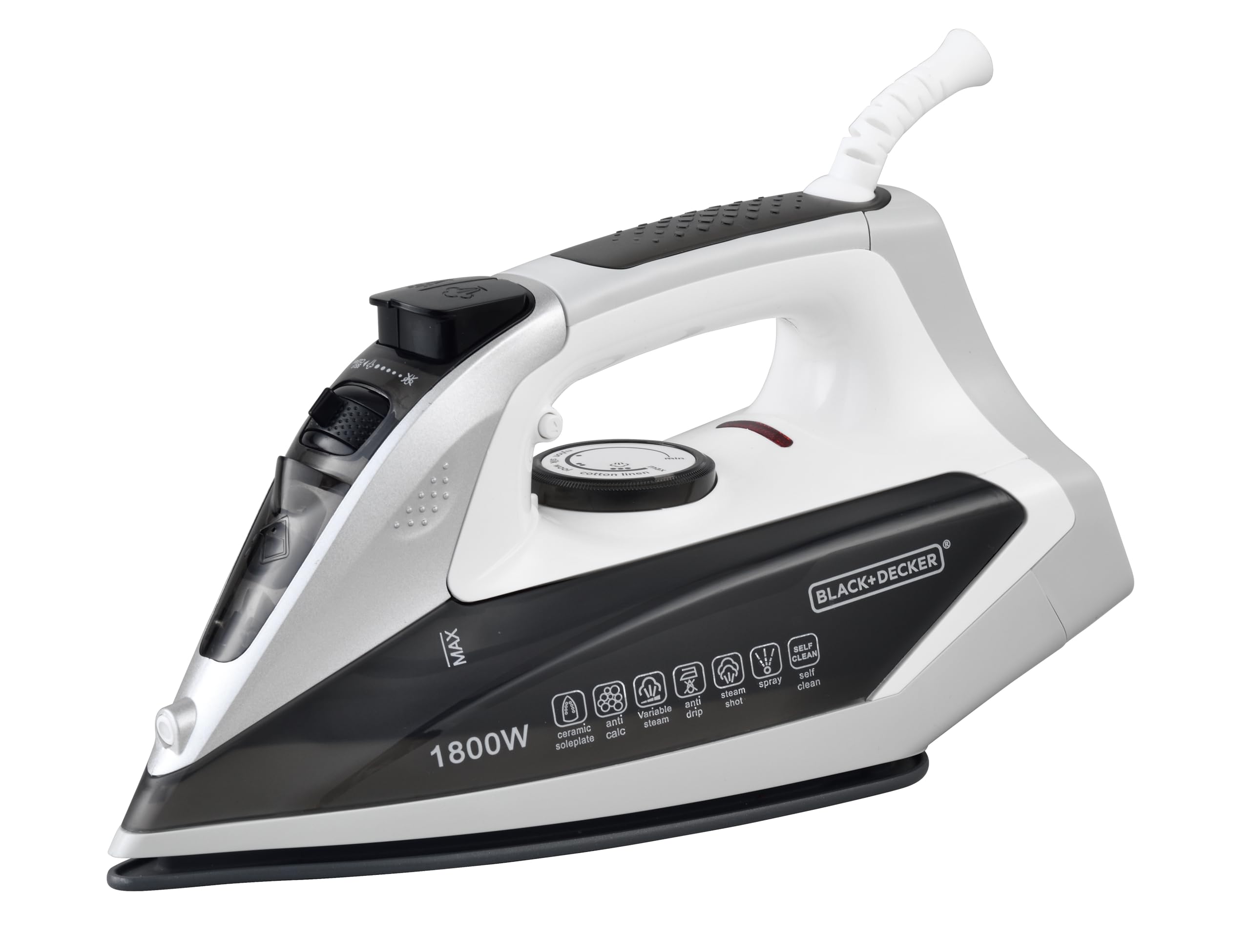 Black+Decker Steam Iron | 1800 Watt, 220 Ml, 2 Yrs Warranty | Iron For Clothes, Iron Box, Steam Press, Press With Anti Drip, Non